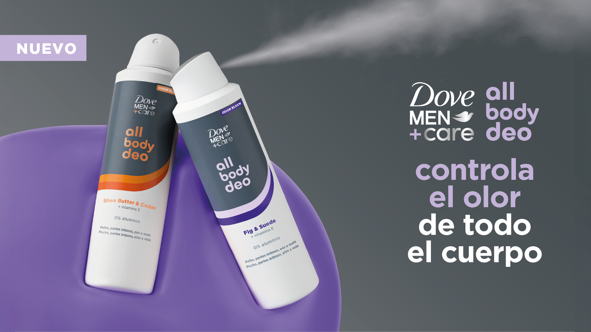 All body Deo controla el olor de todo tu cuerpo, sin generarte irrtación. Probá la nueva fórmula y sentite libre y cuidado.