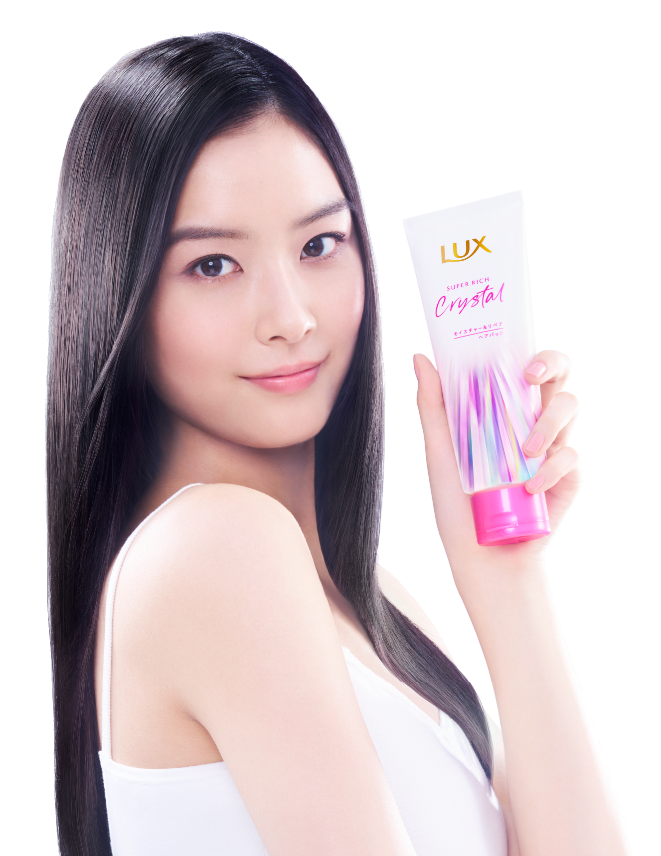 Campaign banner showing ambassador and hair mask & milkmist image