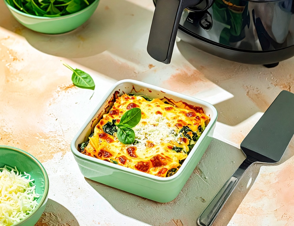 Spinatlasagne im Air Fryer 35 Min  recipe