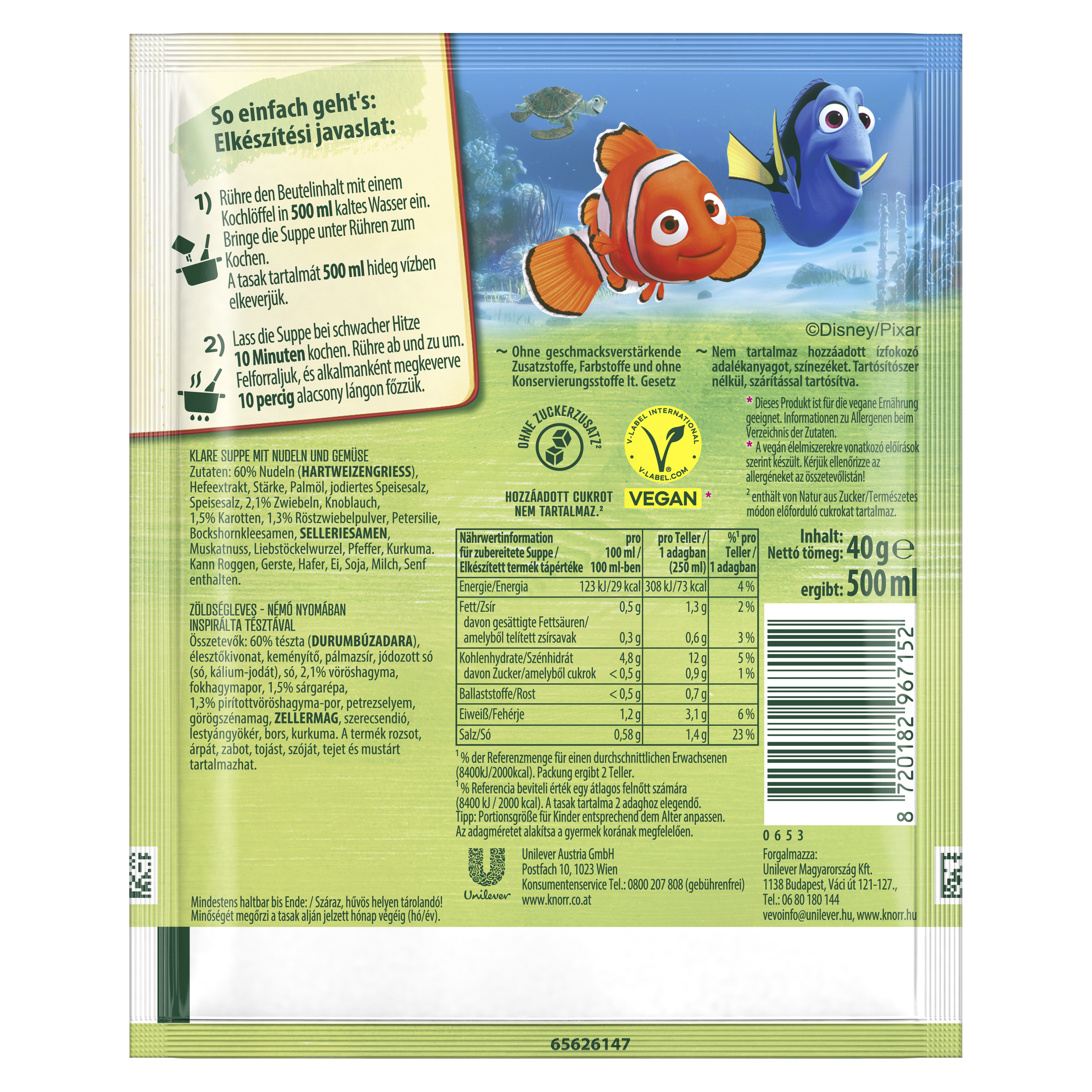 Knorr Nemo zöldségleves