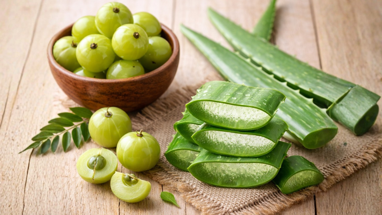 3. Amla & Aloe Vera Soothing Mask