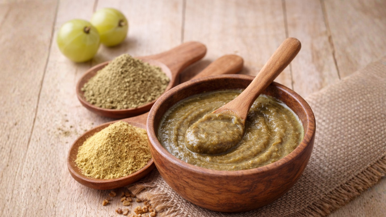 4. Amla & Fenugreek Hair Growth Mask