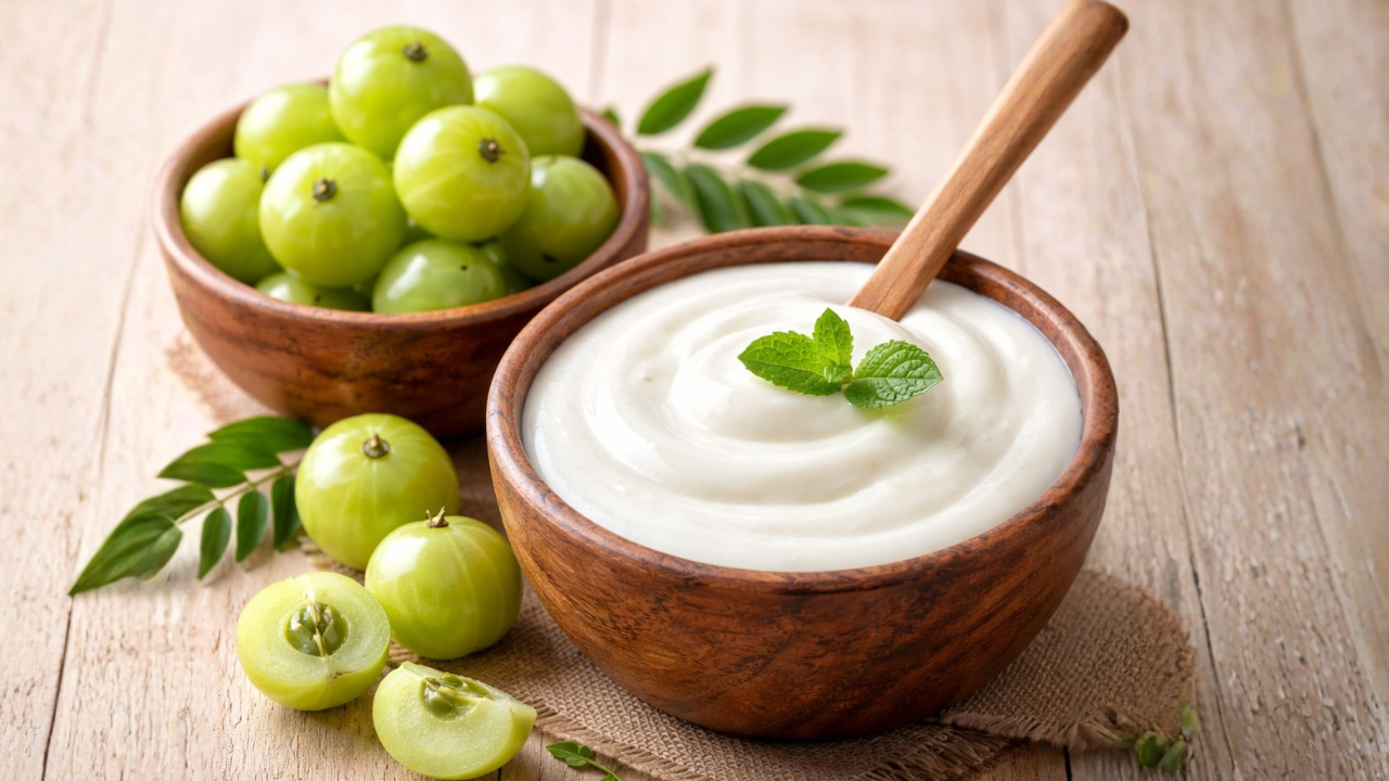 2. Amla & Yogurt Strengthening Mask