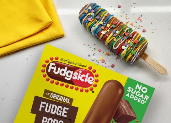 Popsicle® Fudgsicle® No Sugar Added Frozen Dairy Dessert dressed up with edible art