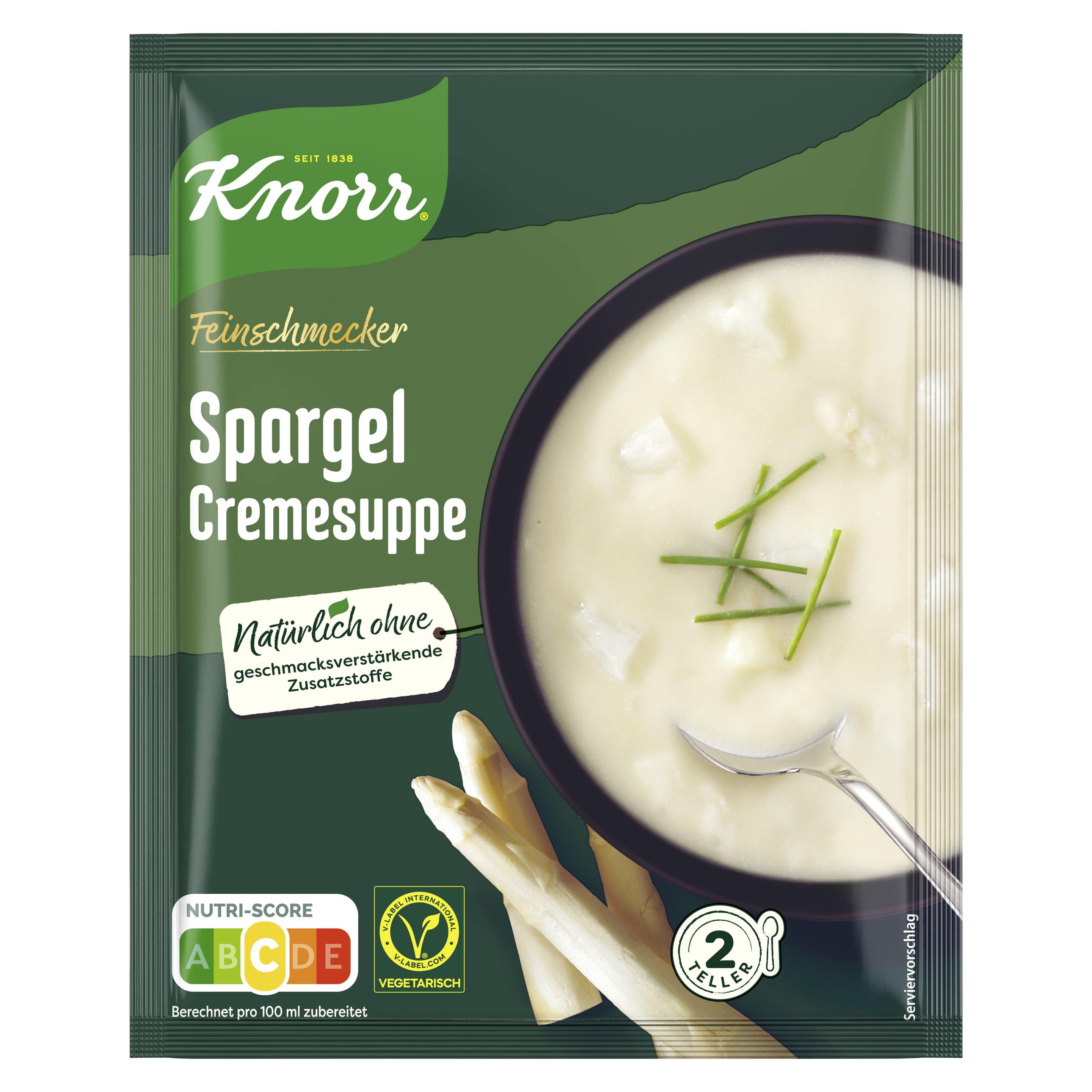 Knorr Feinschmecker Spargel Cremesuppe 500ml Beutel packshot