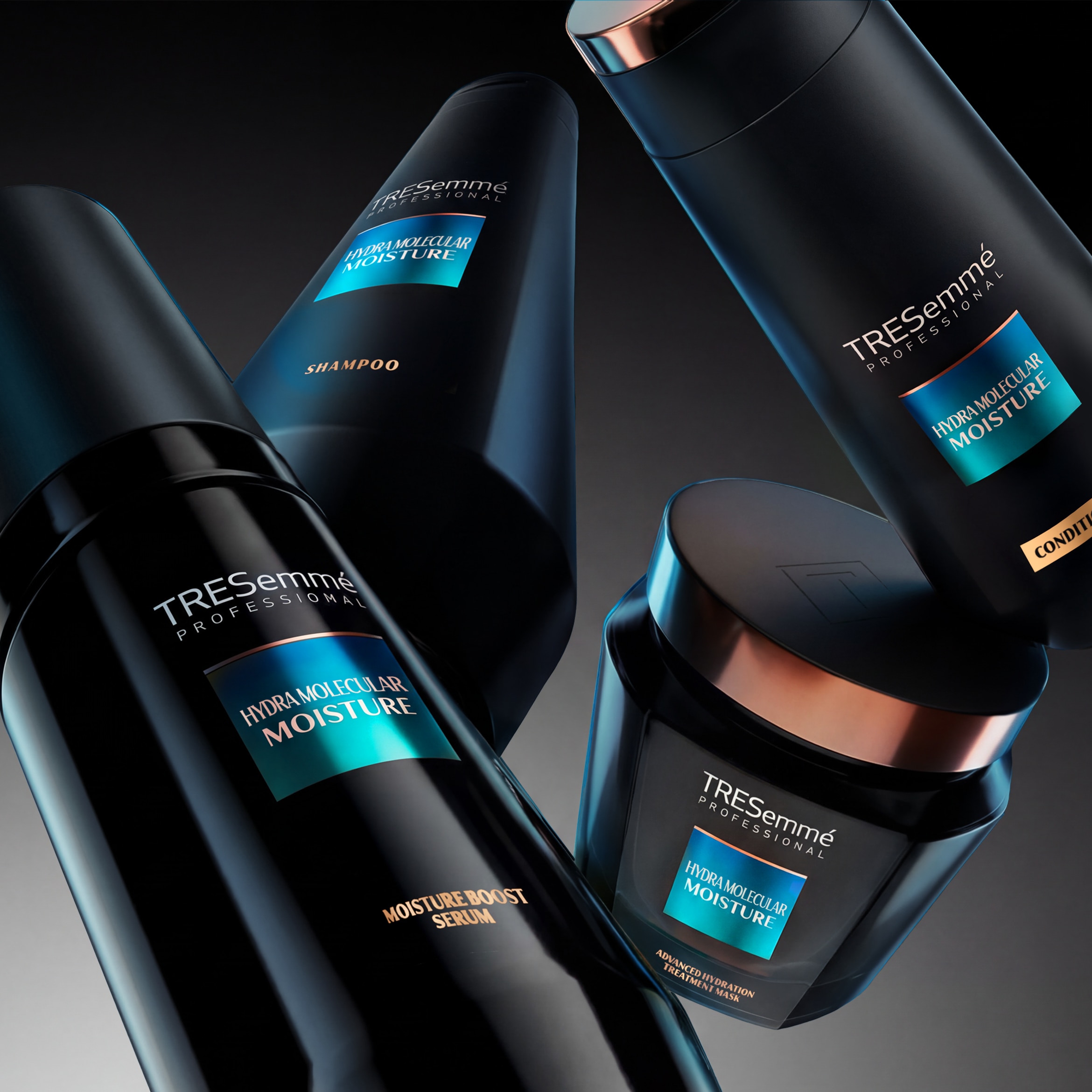Product shot of TRESemmé Color Revitalize shampoo and conditioner