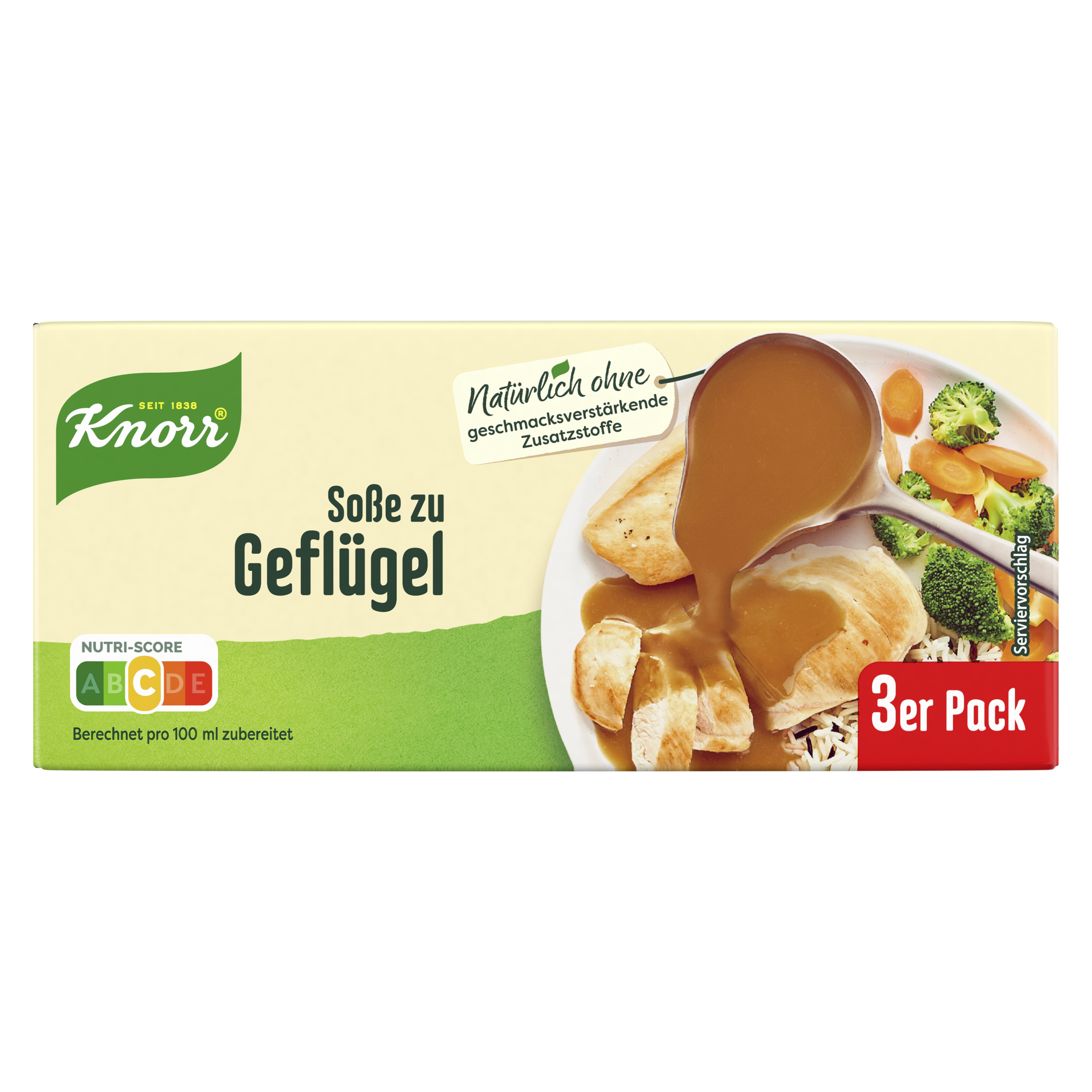 Knorr Geflügel Soße ergibt 3 x 250 ml packshot
