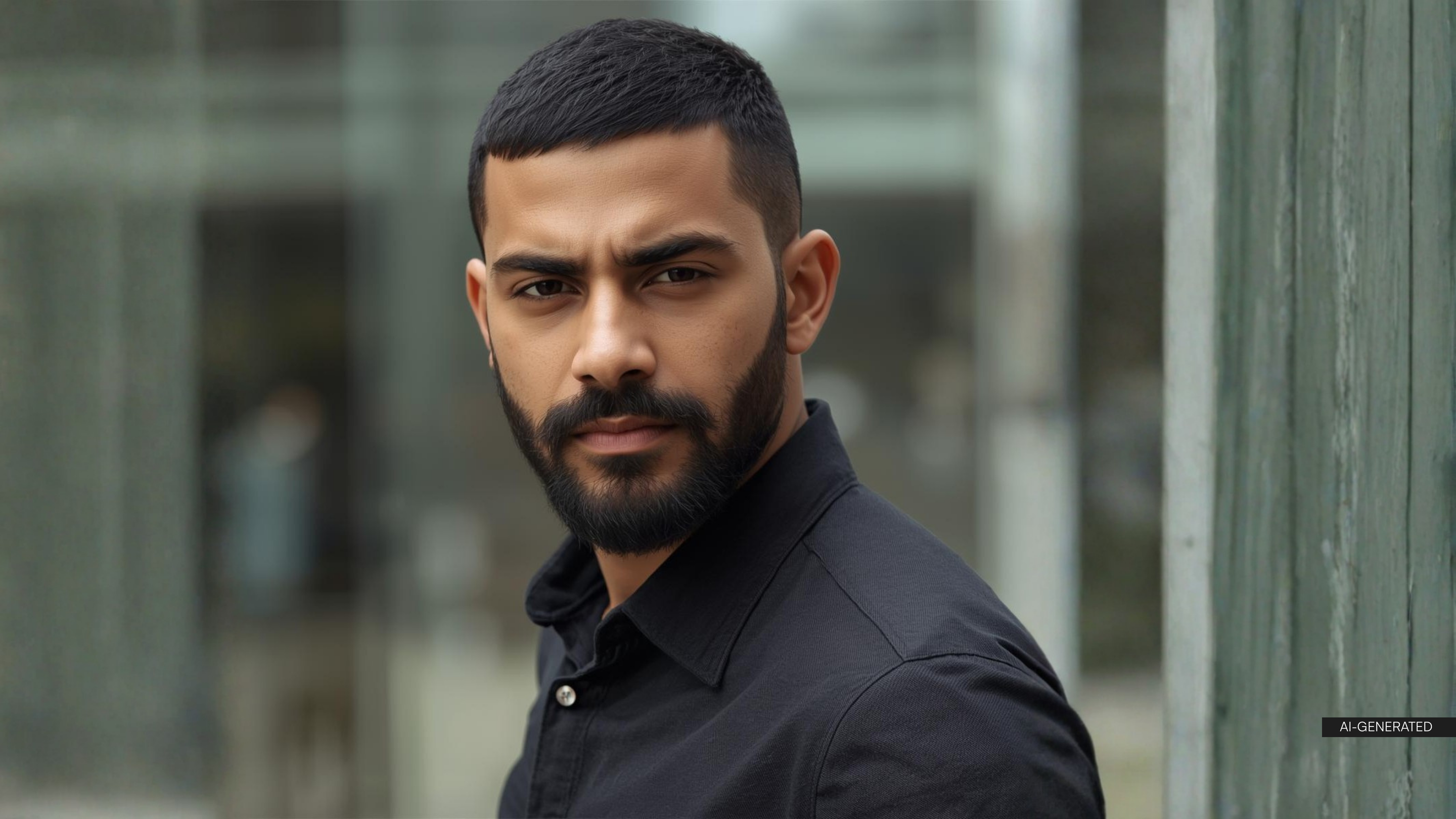 14. Short Textured Crop Haircut with Beard