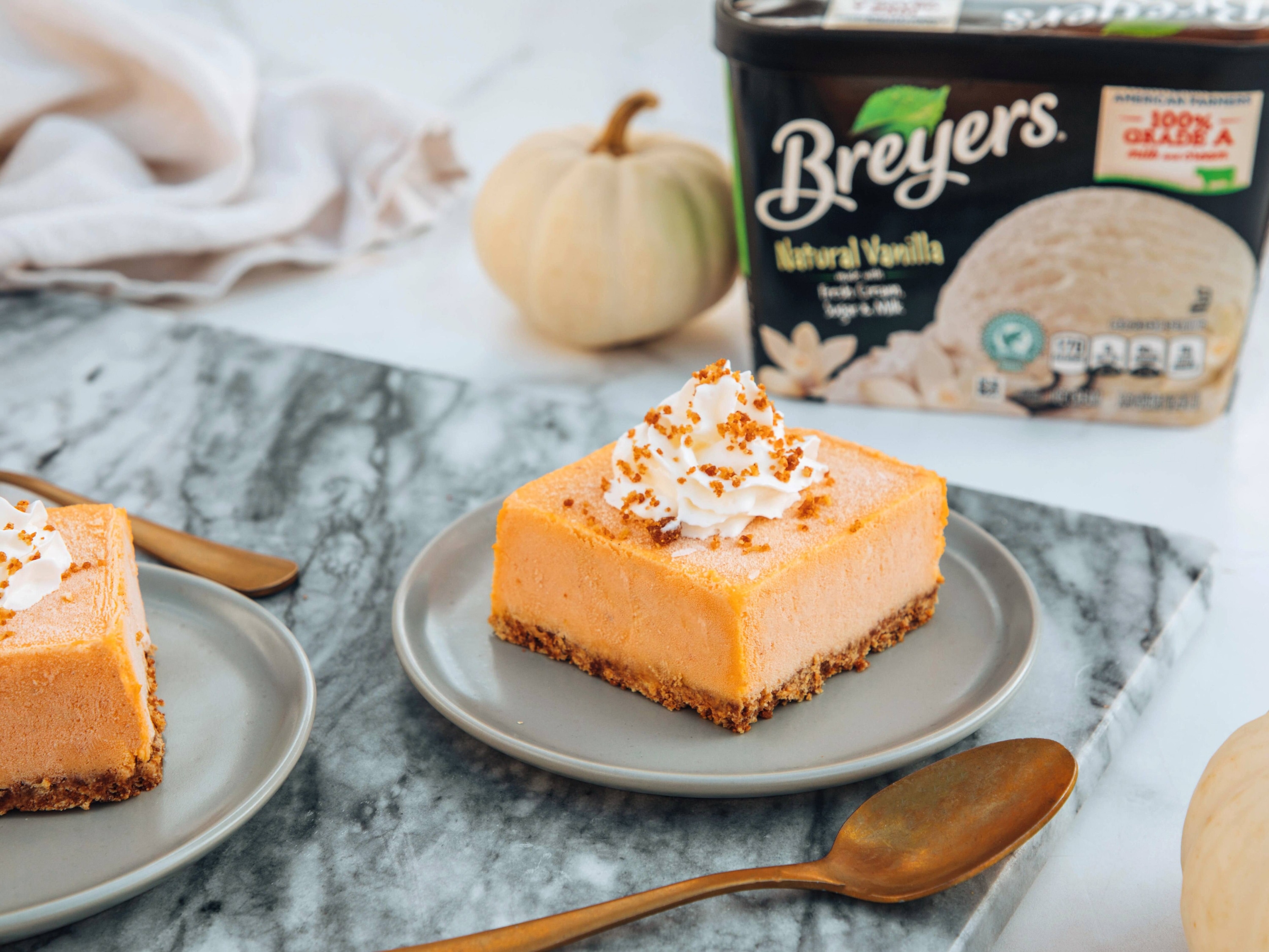 Pumpkin Gingersnap Ice Cream Squares Recipe