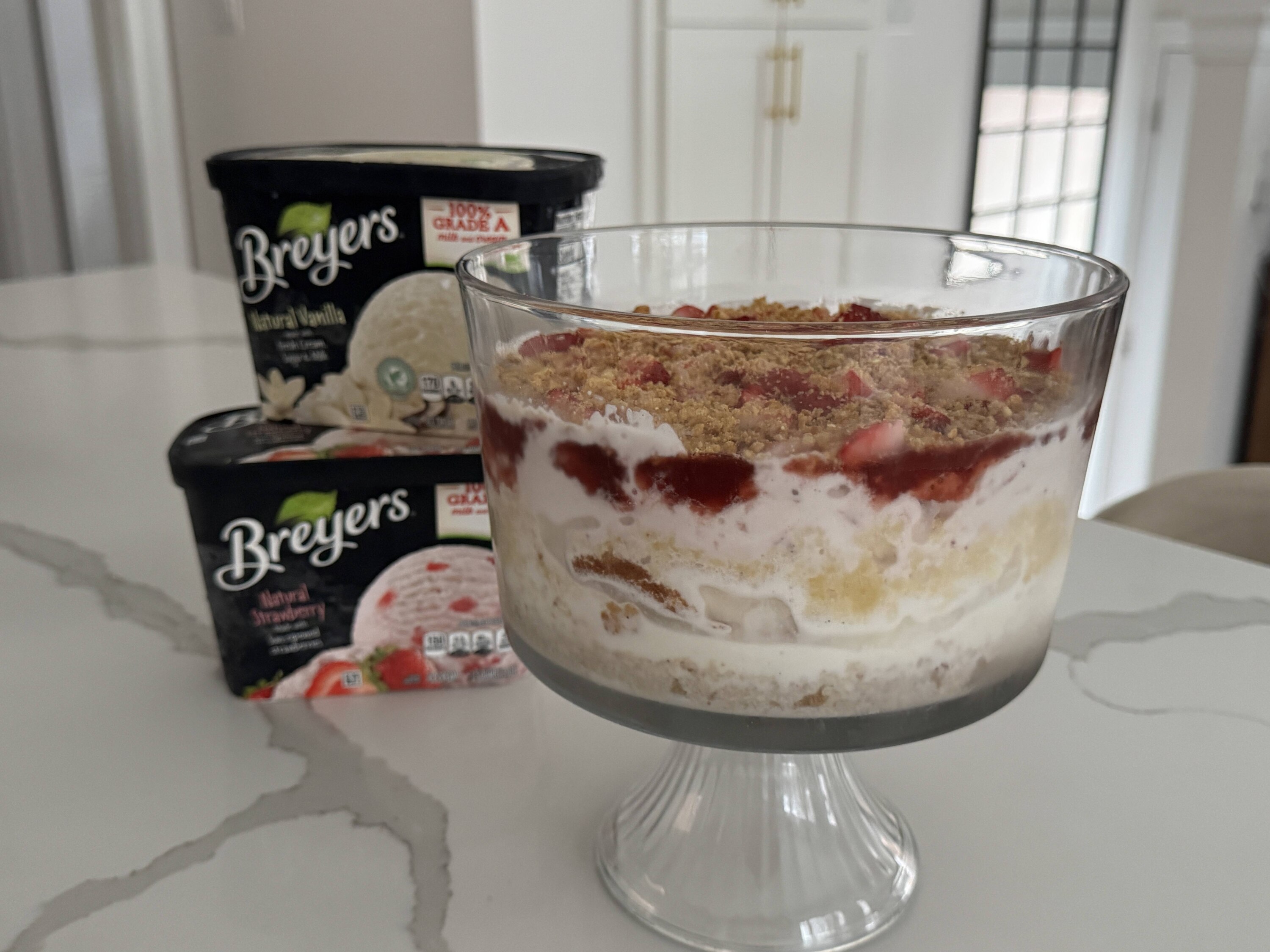 Strawberry Cookie Butter Ice Cream Cake