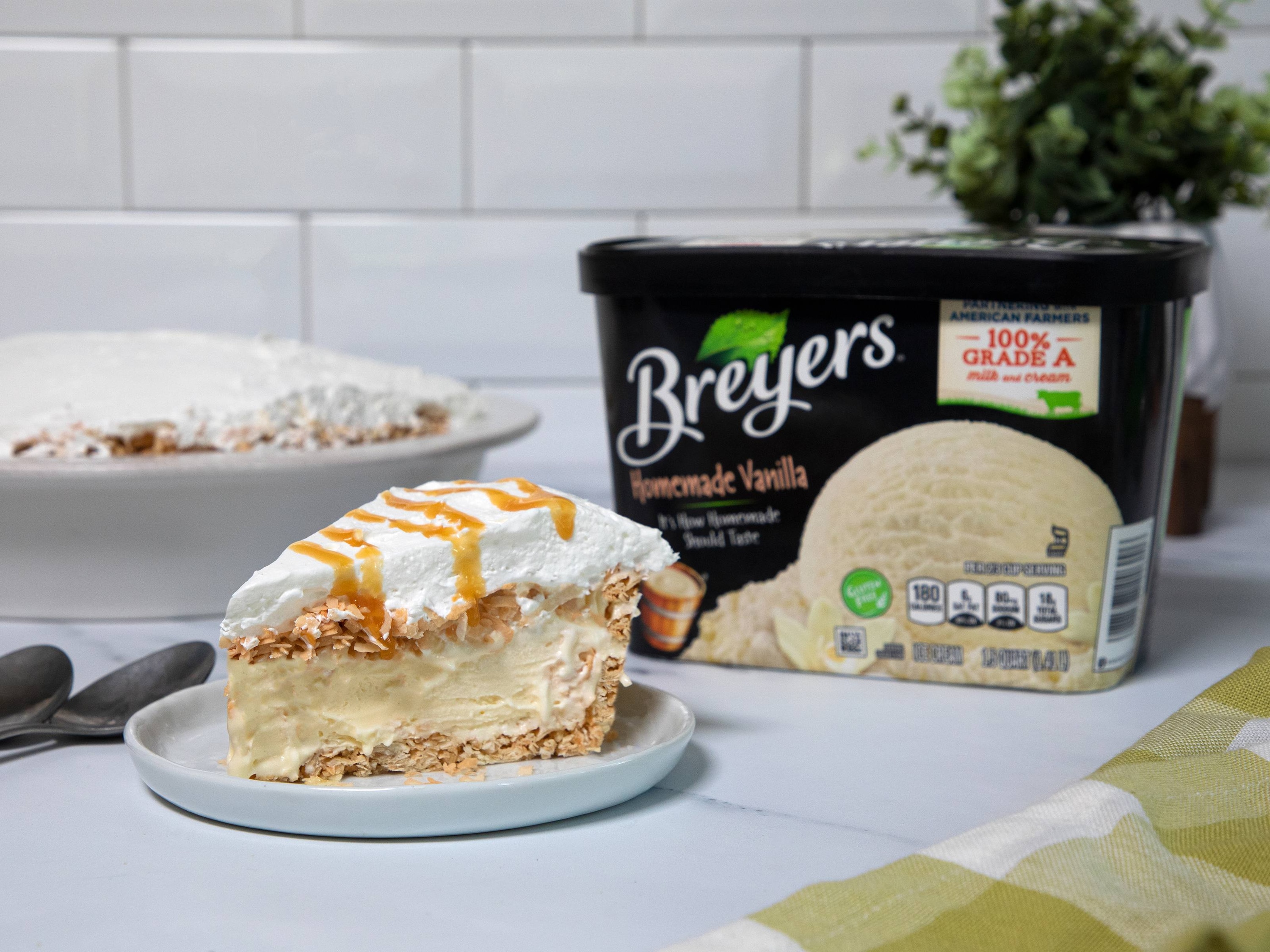 Toasted Coconut Caramel Ice Cream Pie