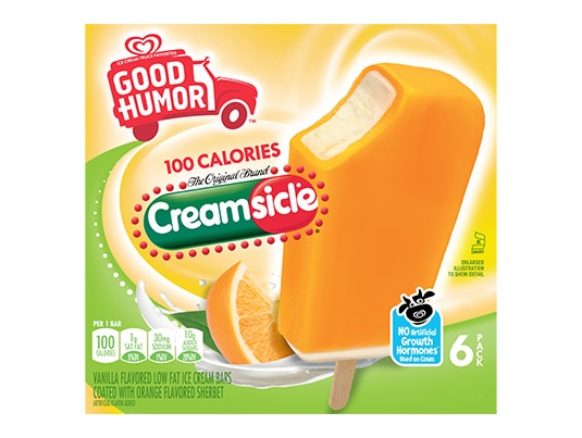 Good Humor Orange Creamsicle® packaging with Orange Creamsicle cocktail
