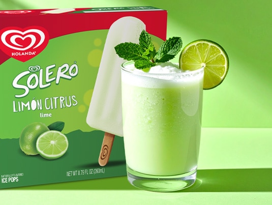 bright, icy lime slush made with a Solero Lime Bar from Good Humor