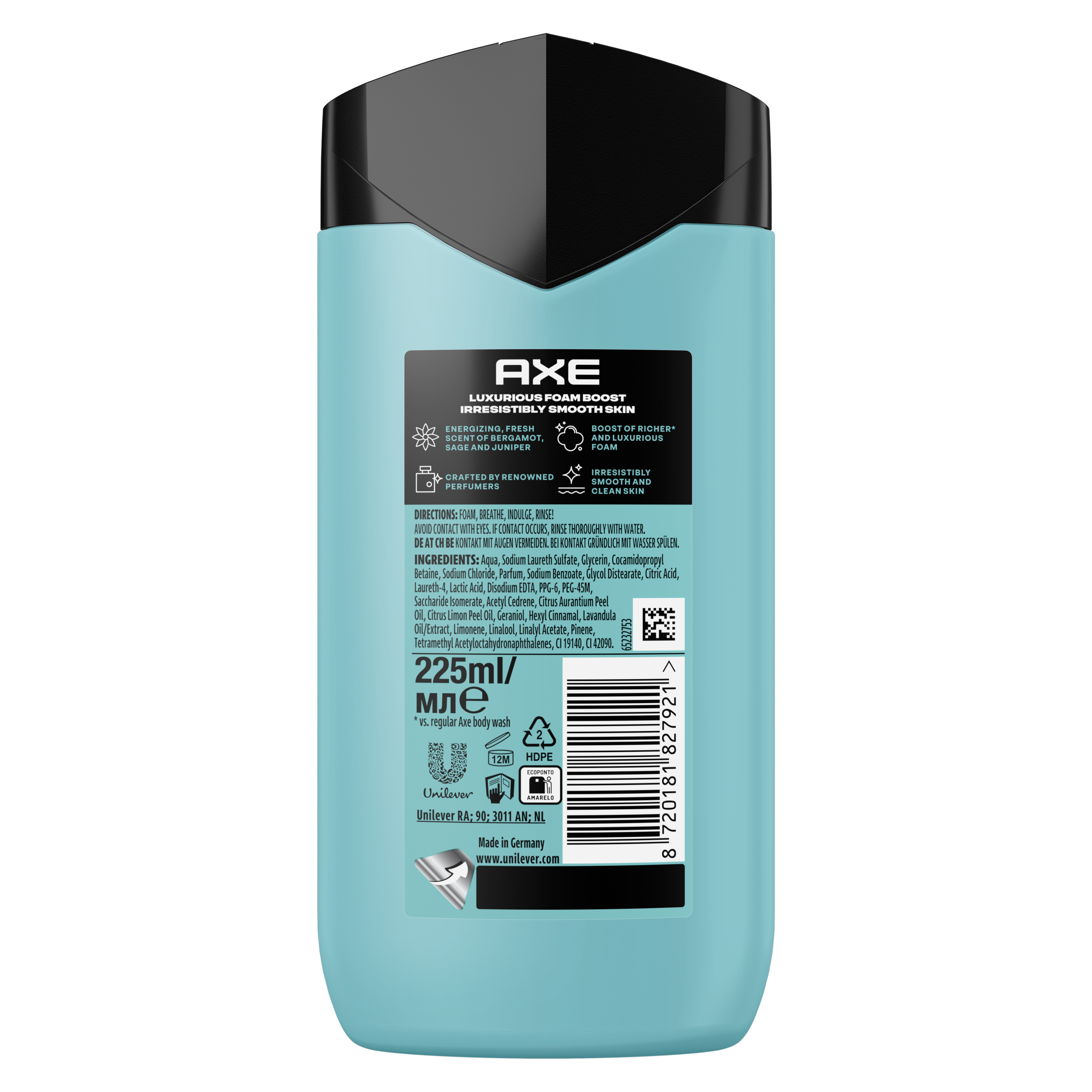 Гель для душу AXE Аква Бергамот