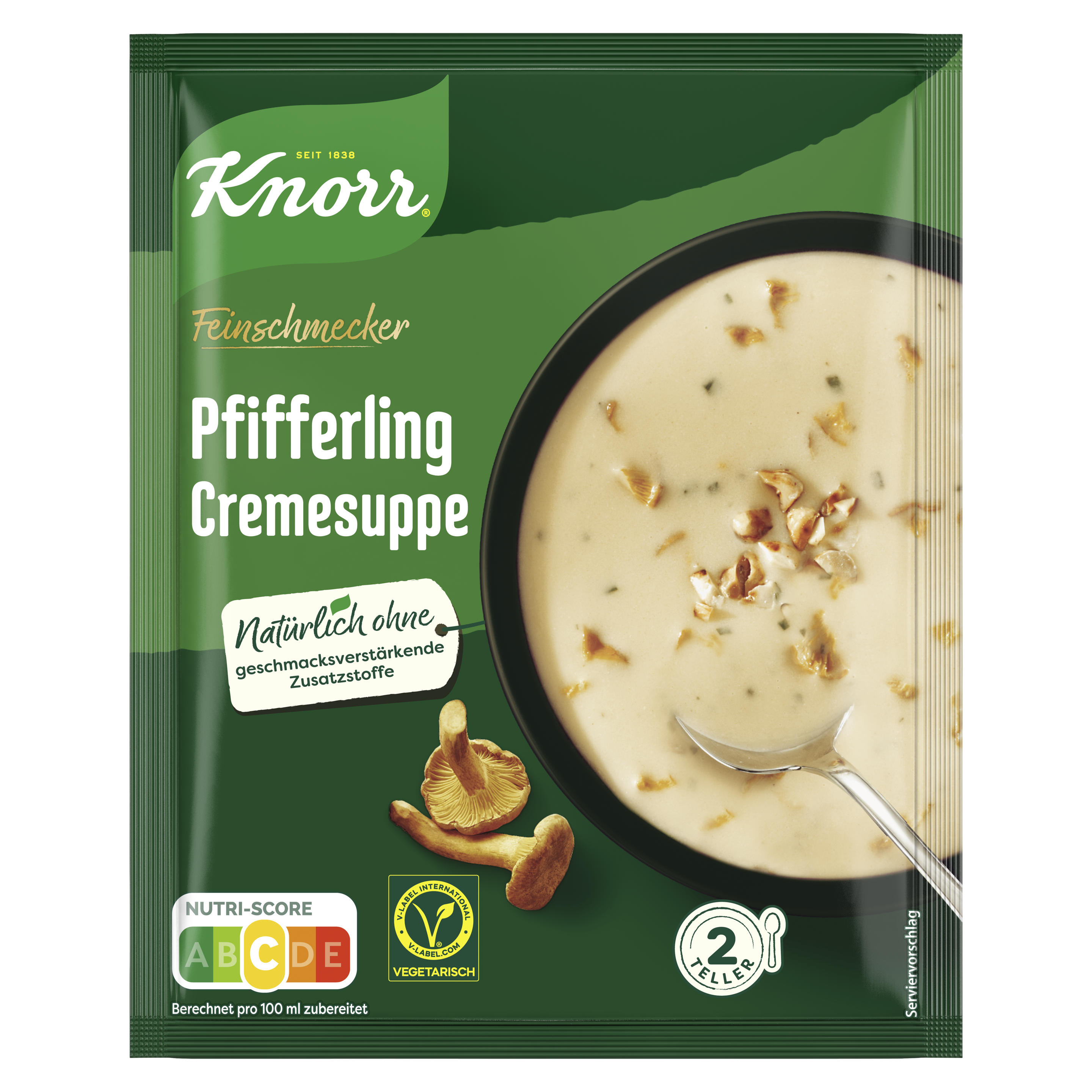 Knorr Feinschmecker Pfifferling Cremesuppe 500ml Beutel packshot