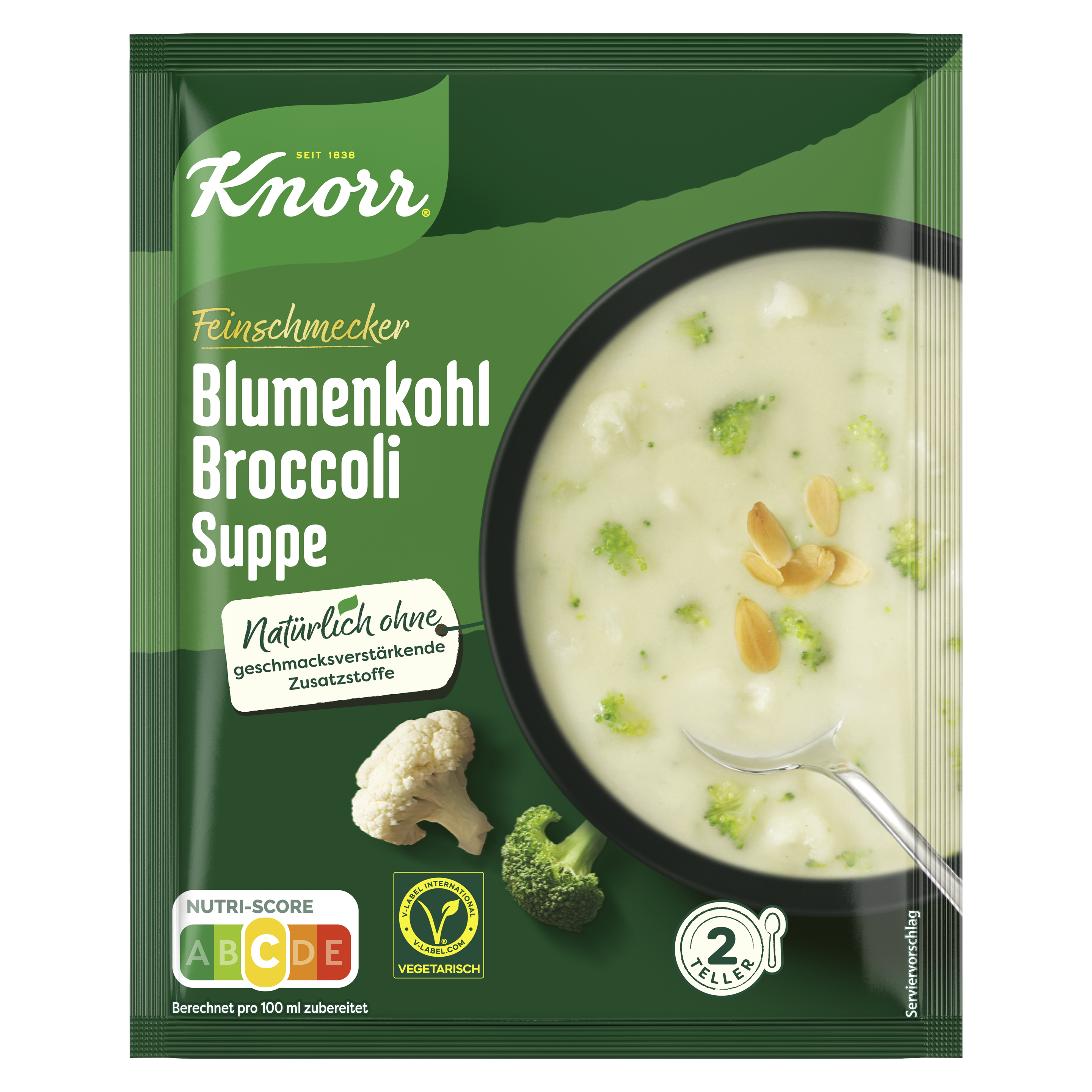 Knorr Feinschmecker Blumenkohl Broccoli Suppe 500ml Beutel