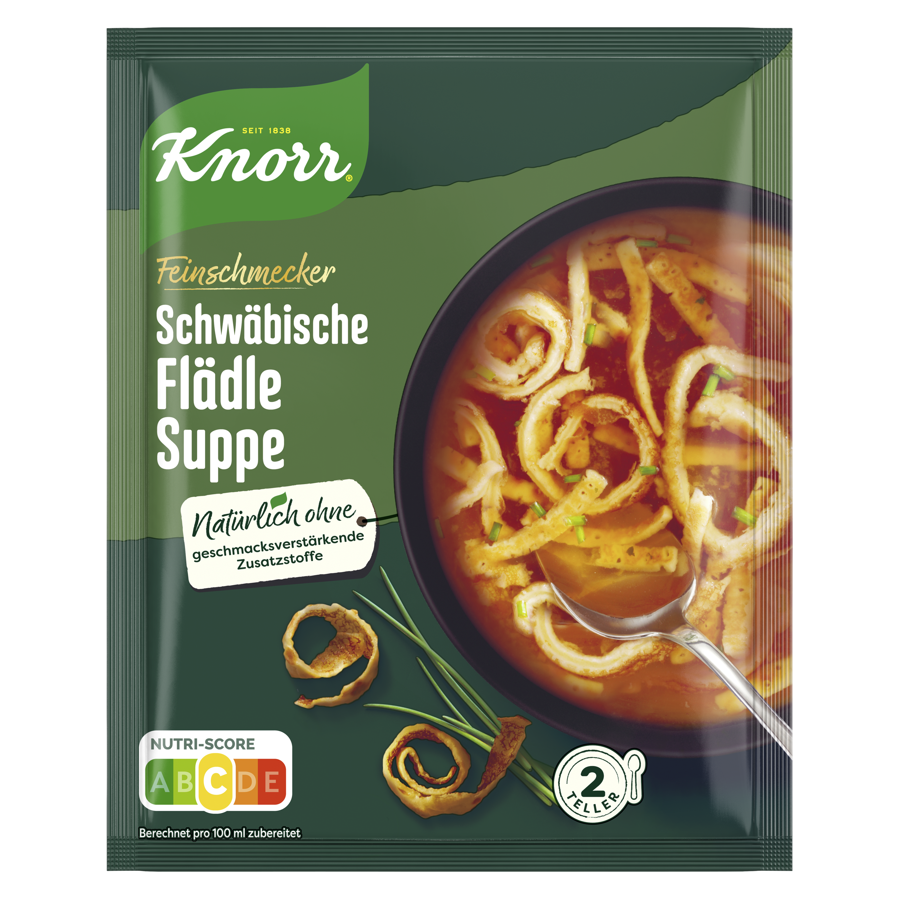 Knorr Feinschmecker Schwäbische Flädle Suppe 500ml Beutel packshot