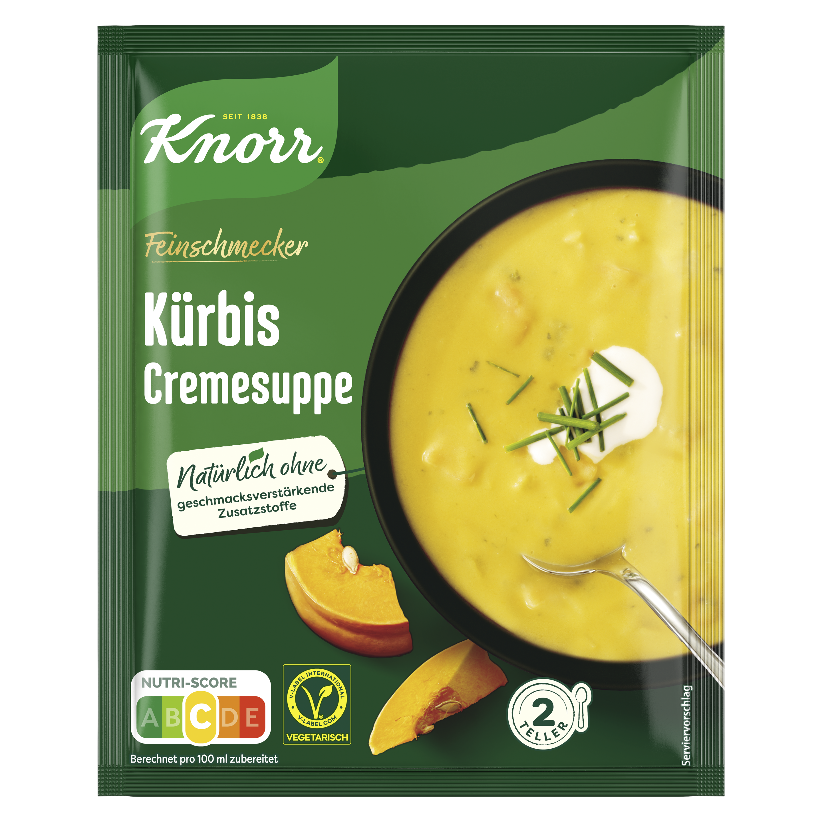 Knorr Feinschmecker Kürbis Cremesuppe 500ml Beutel packshot