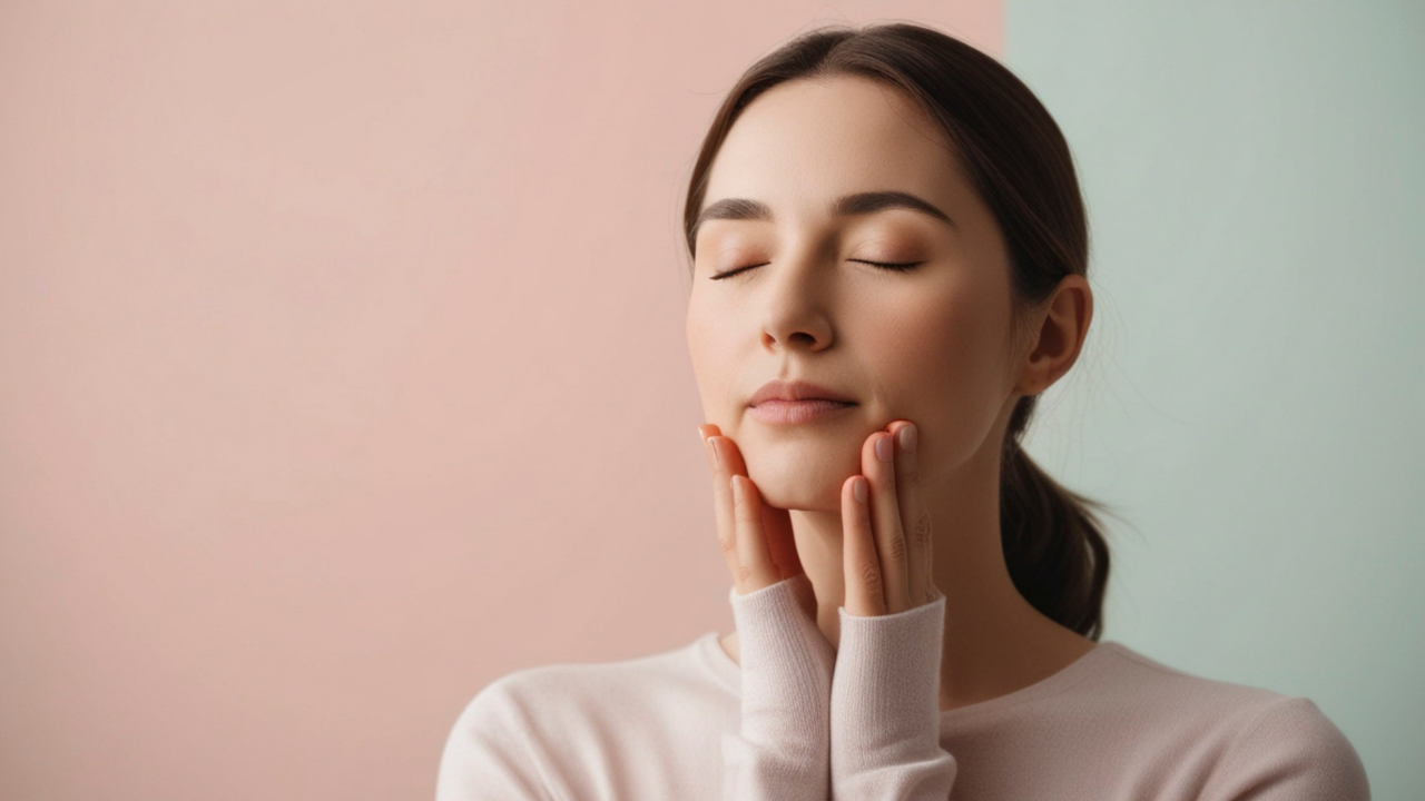6. Massage gently using upward motions.