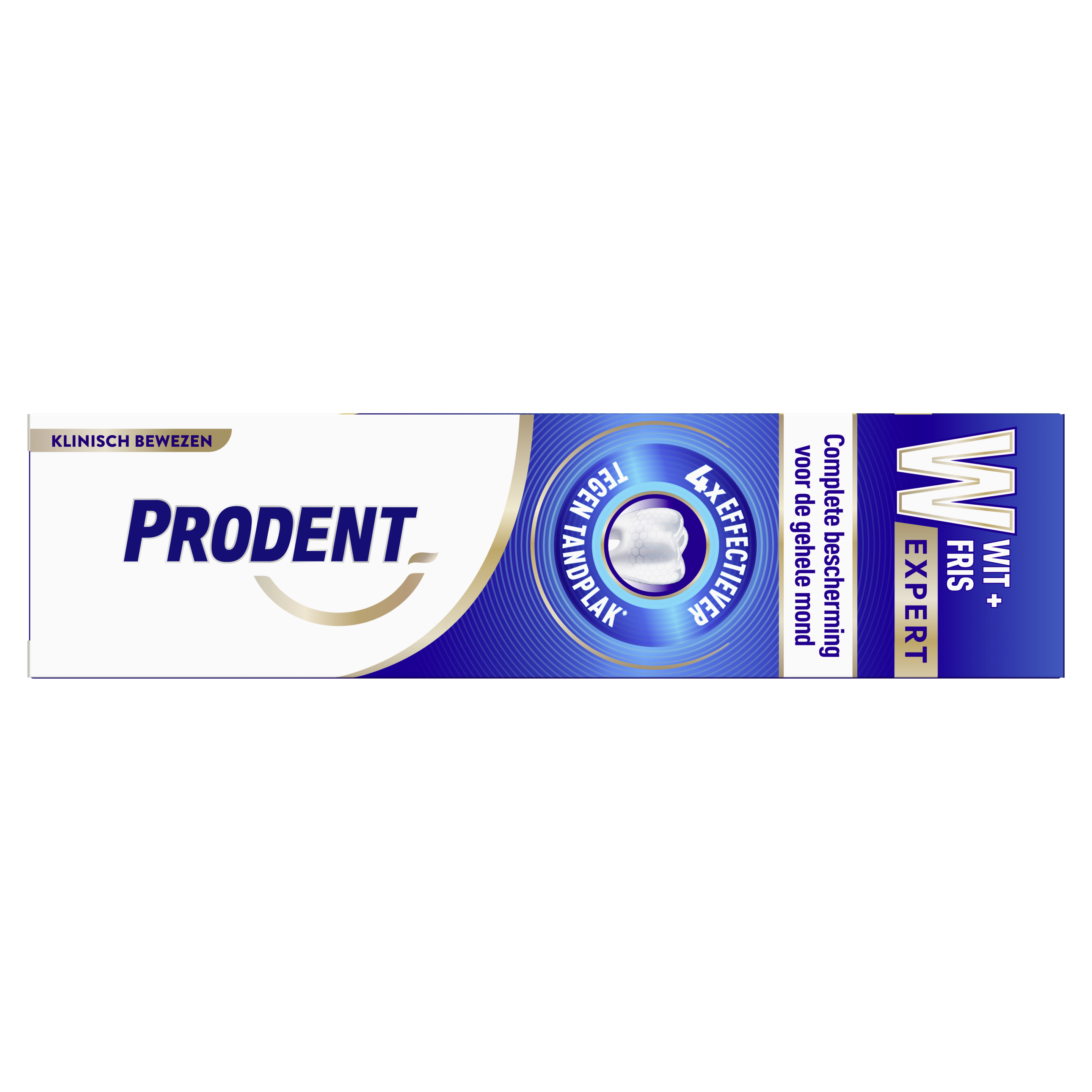Prodent Wit + Fris Expert 75 ml - Voorkant folding box packshot