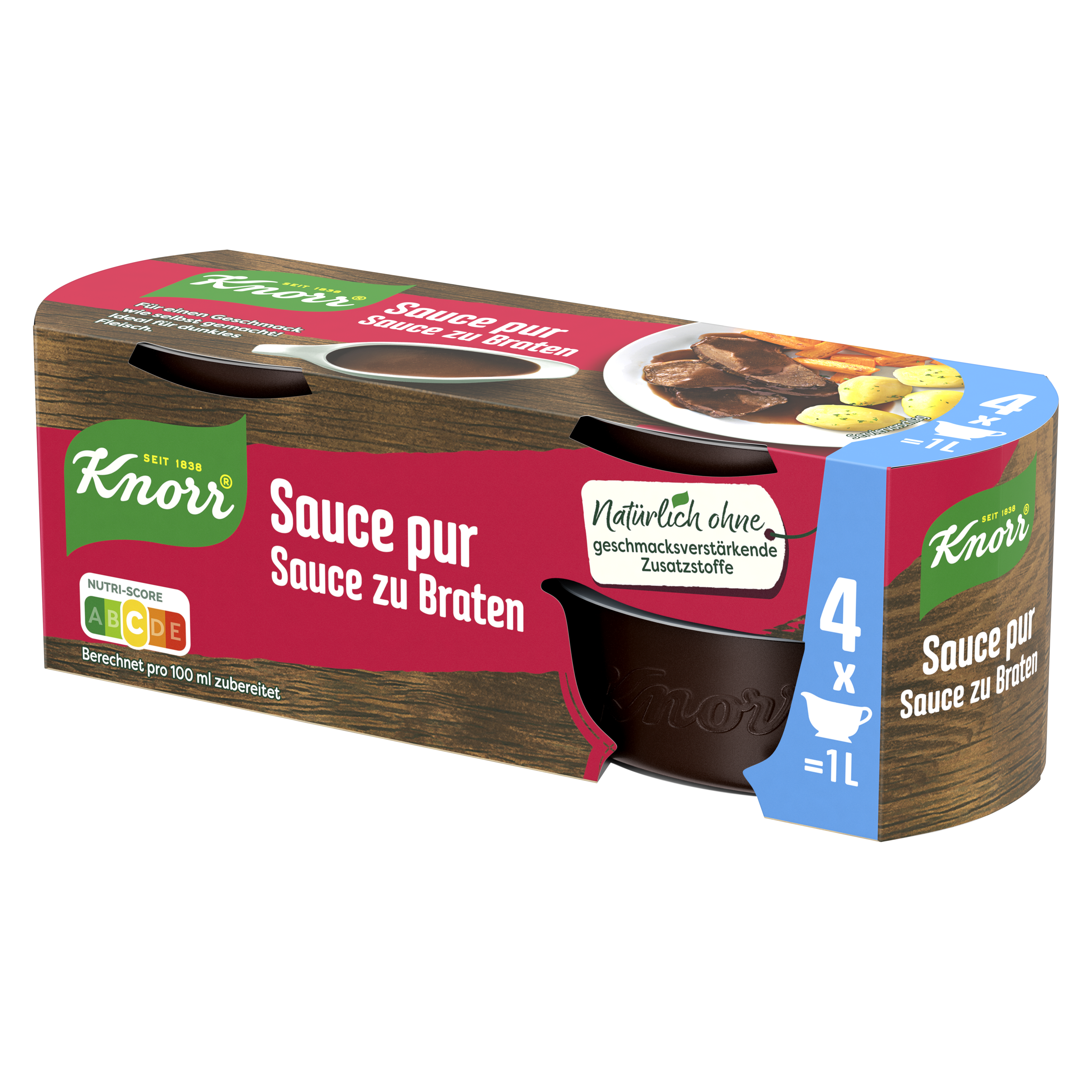Knorr Sauce Pur Sauce zu Braten ergibt 4 x 250 ml