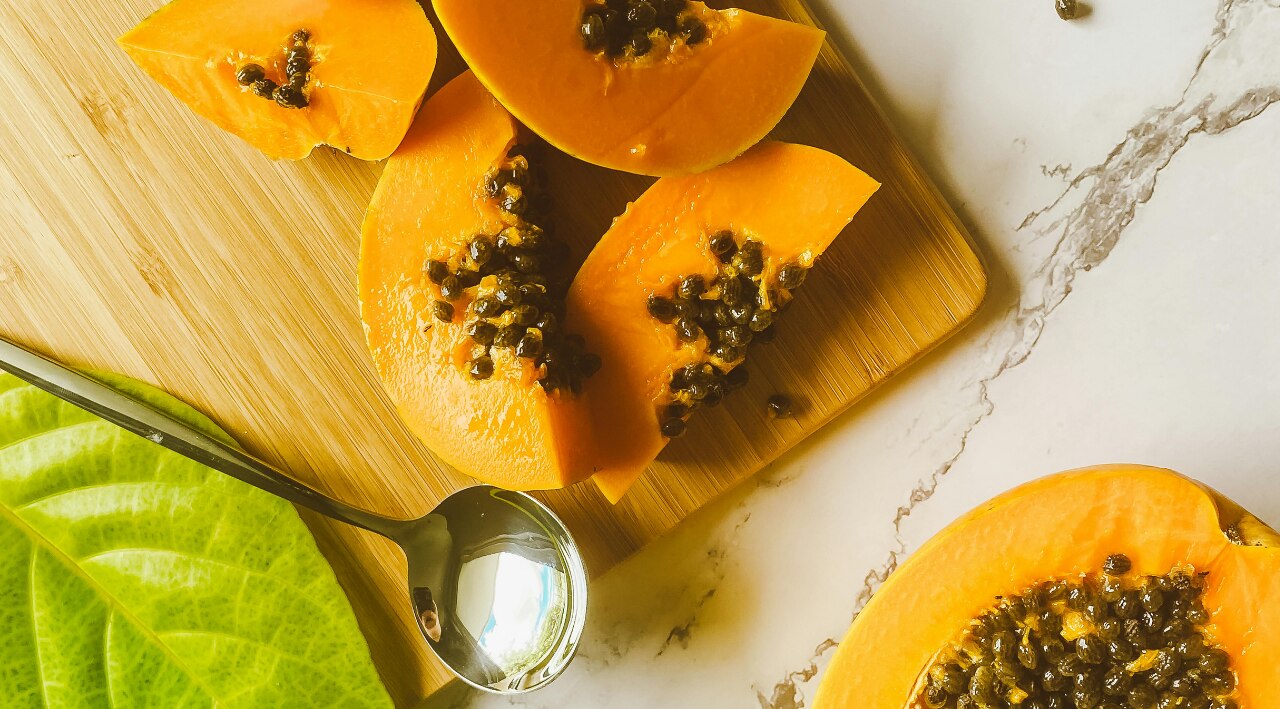 Step 3: Fresh Papaya Preparation