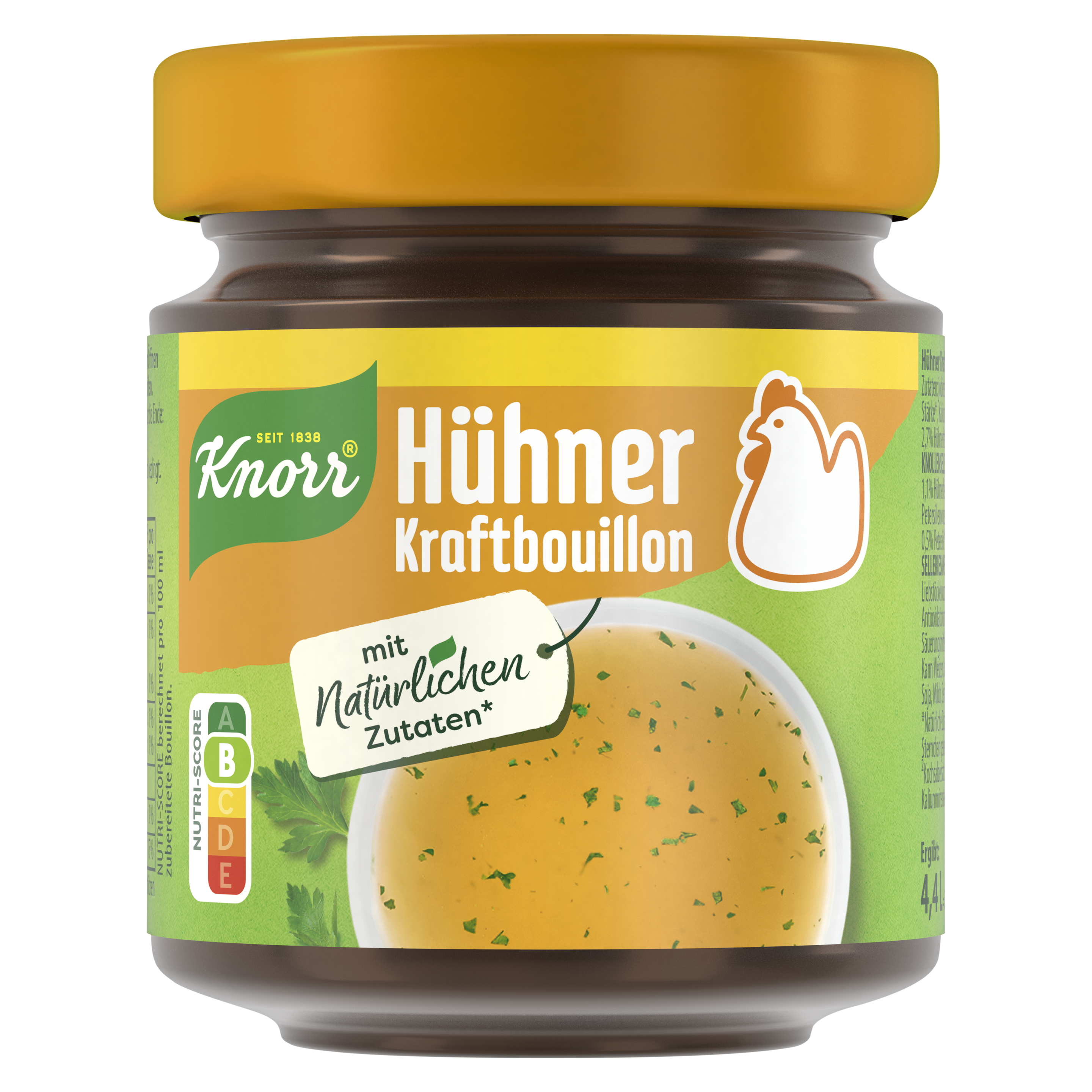 Knorr Bouillon Hühner Kraftbouillon 4,4L Glas packshot