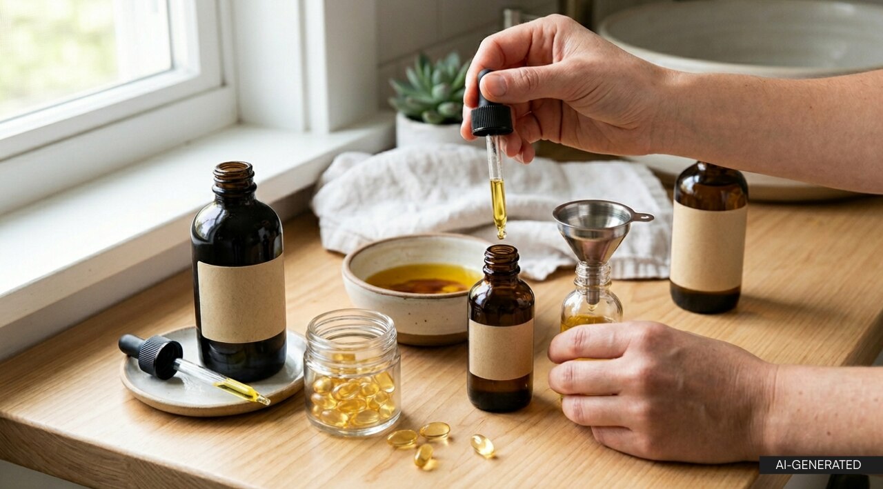 Blended with carrier oils for a custom face oil:
