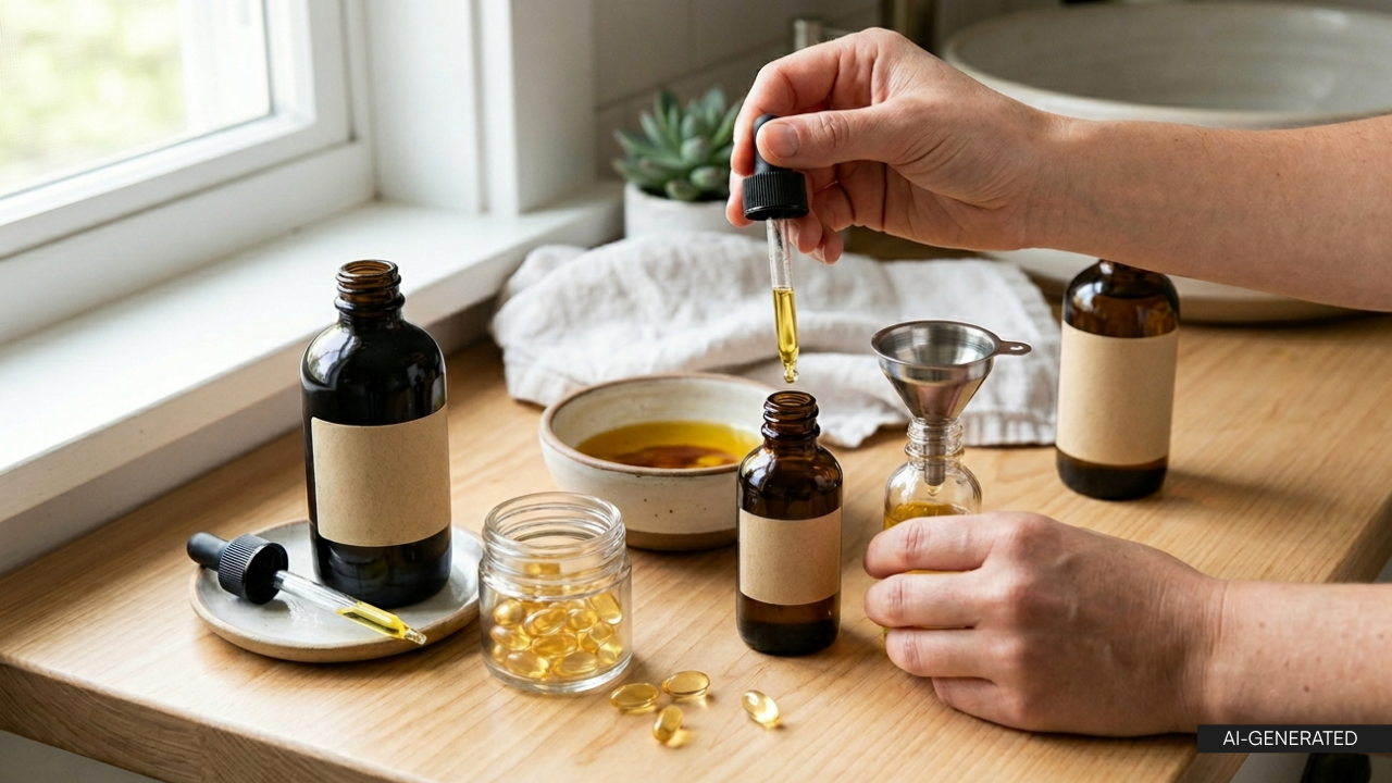 Blended with carrier oils for a custom face oil: