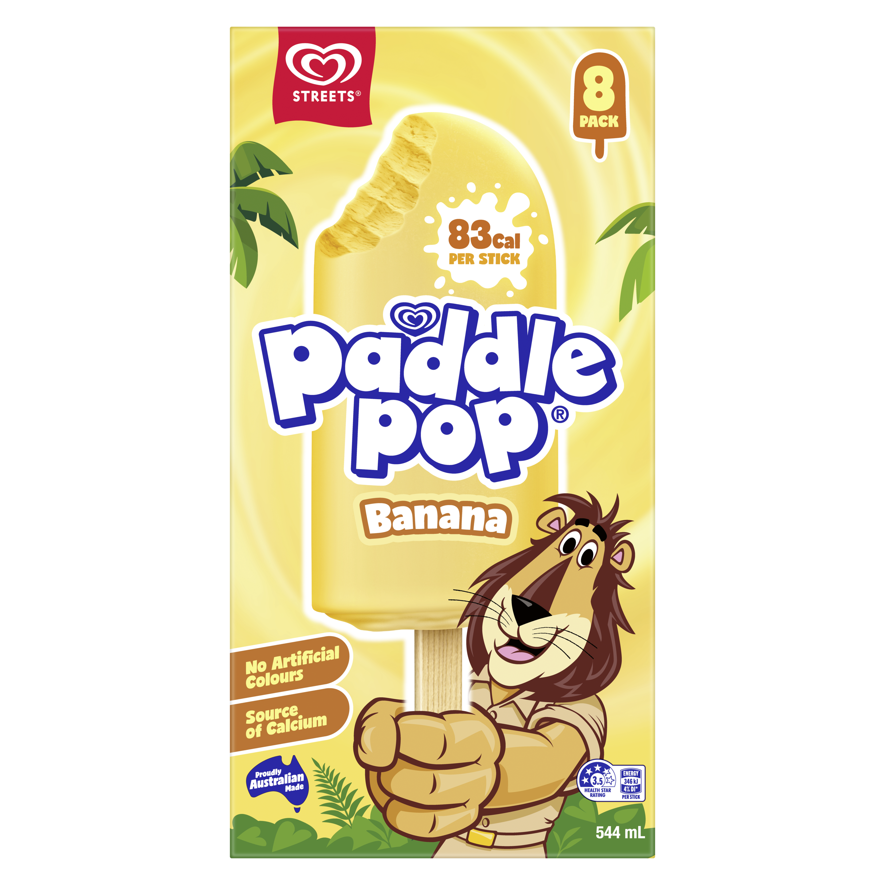 Paddle Pop Banana Multipack packshot