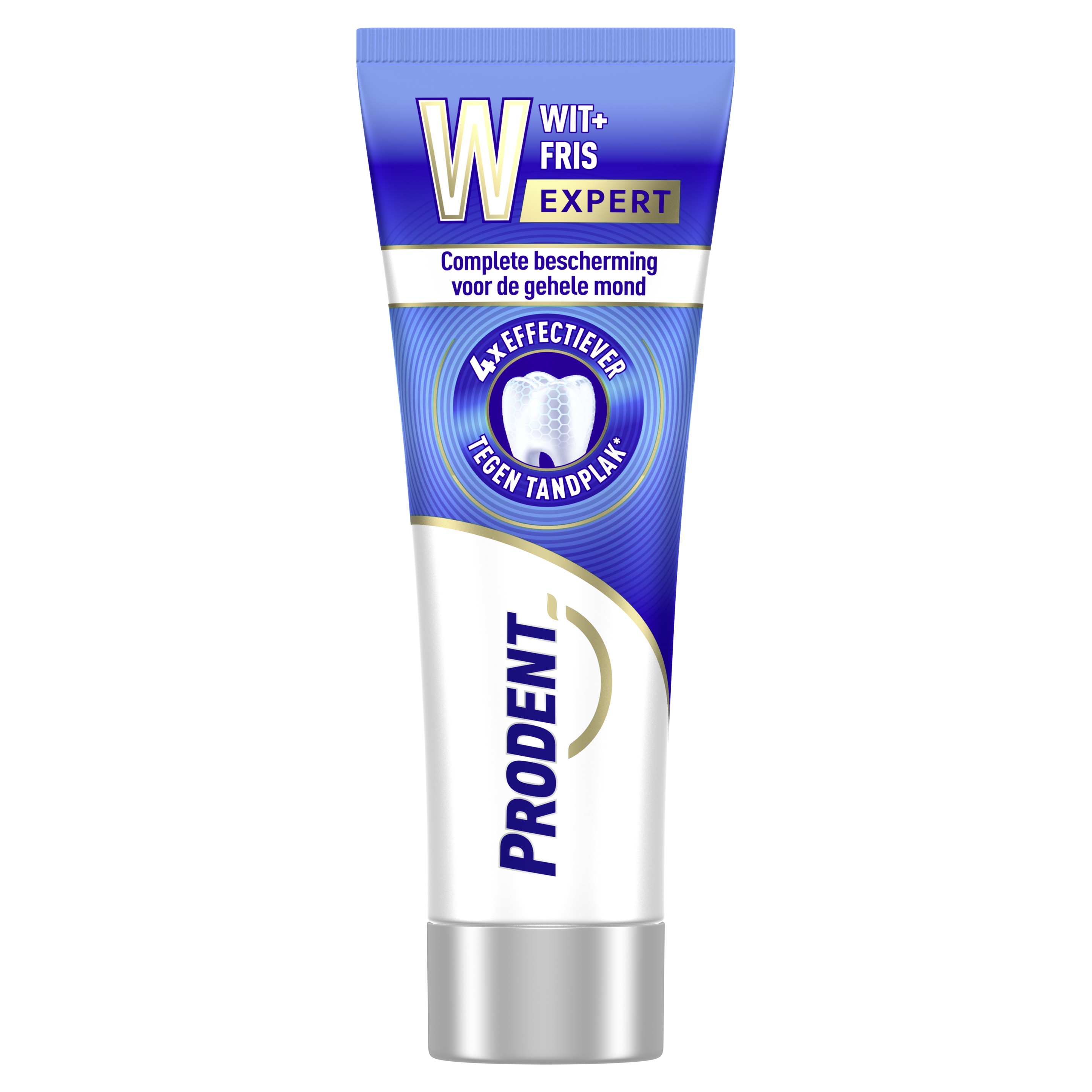 Prodent Wit + Fris Expert 75 ml - Voorkant tube
