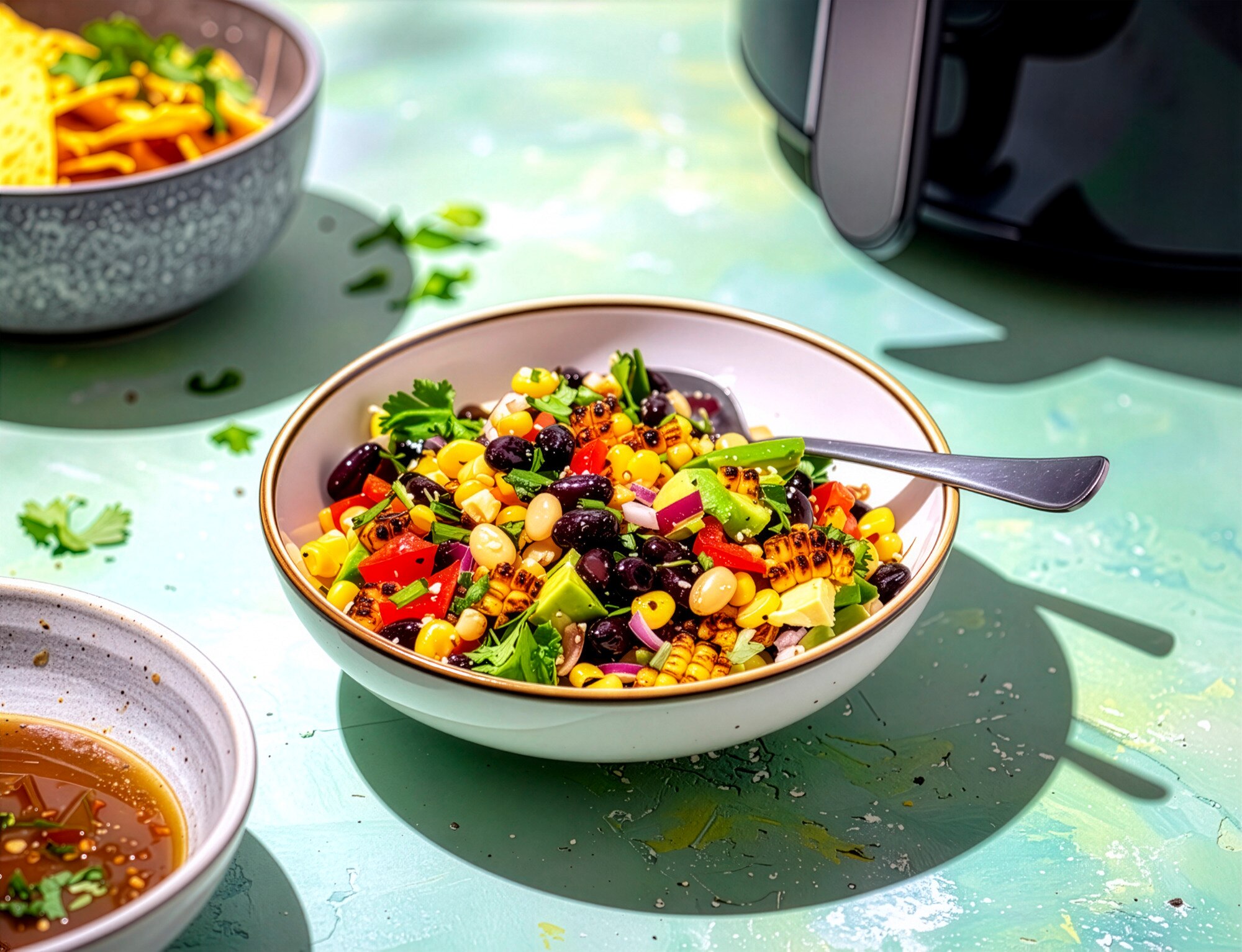 Tex Mex Salat im Air Fryer 45 Min  recipe