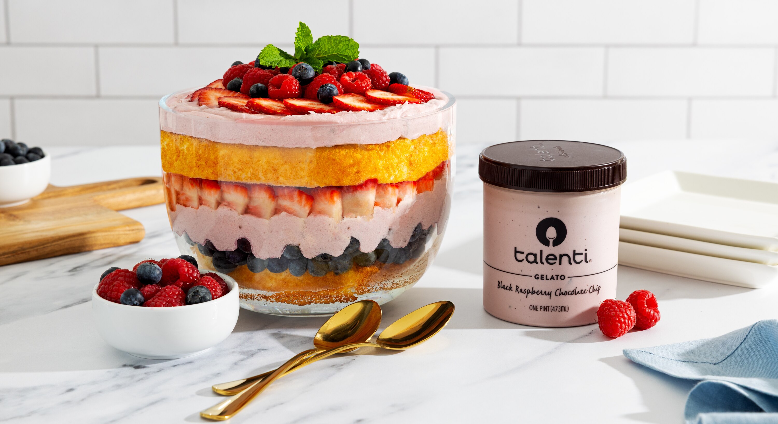 Berry Black Raspberry Chocolate Chip Trifle