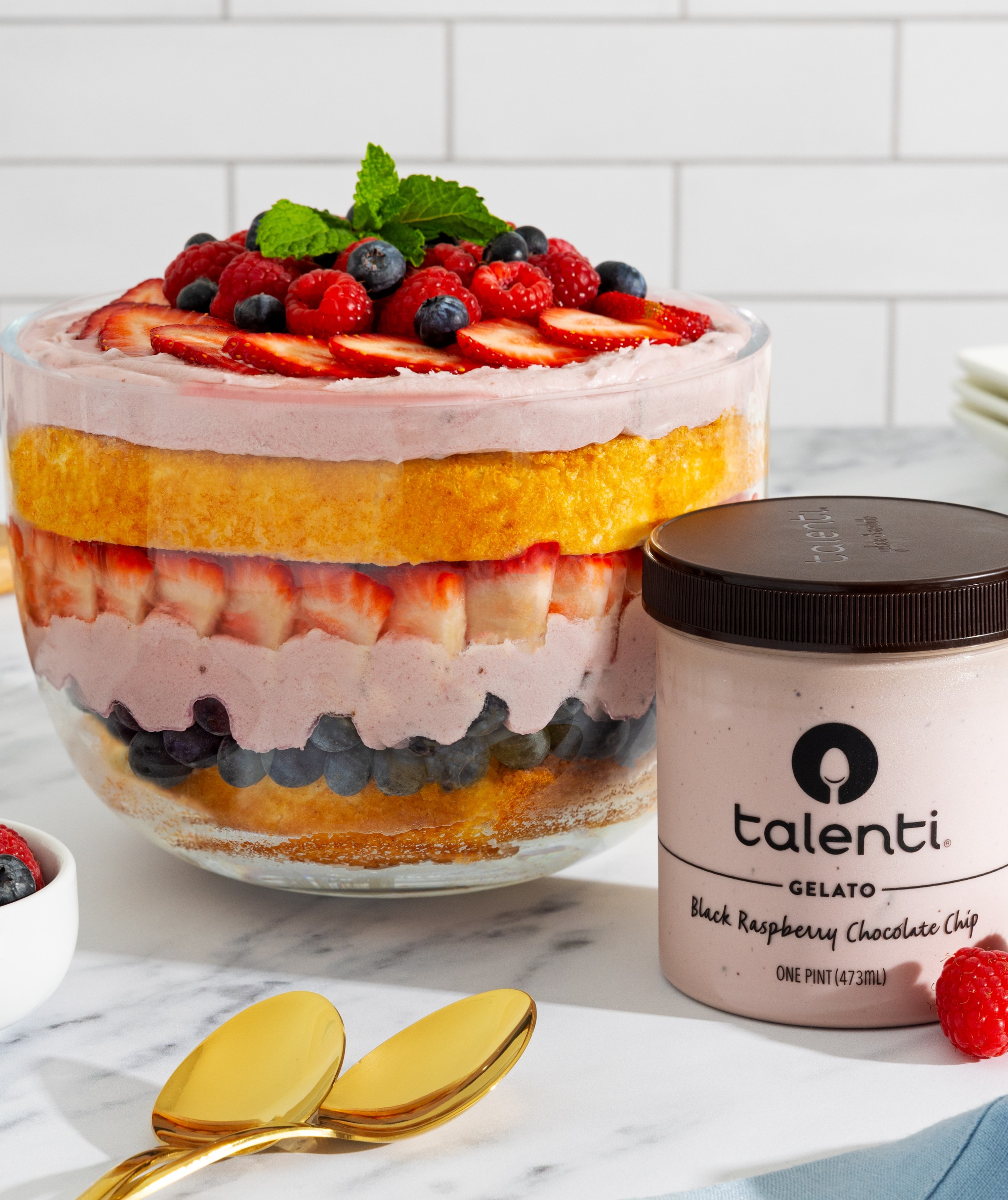 Black Raspberry Chocolate Chip Berry Triffle