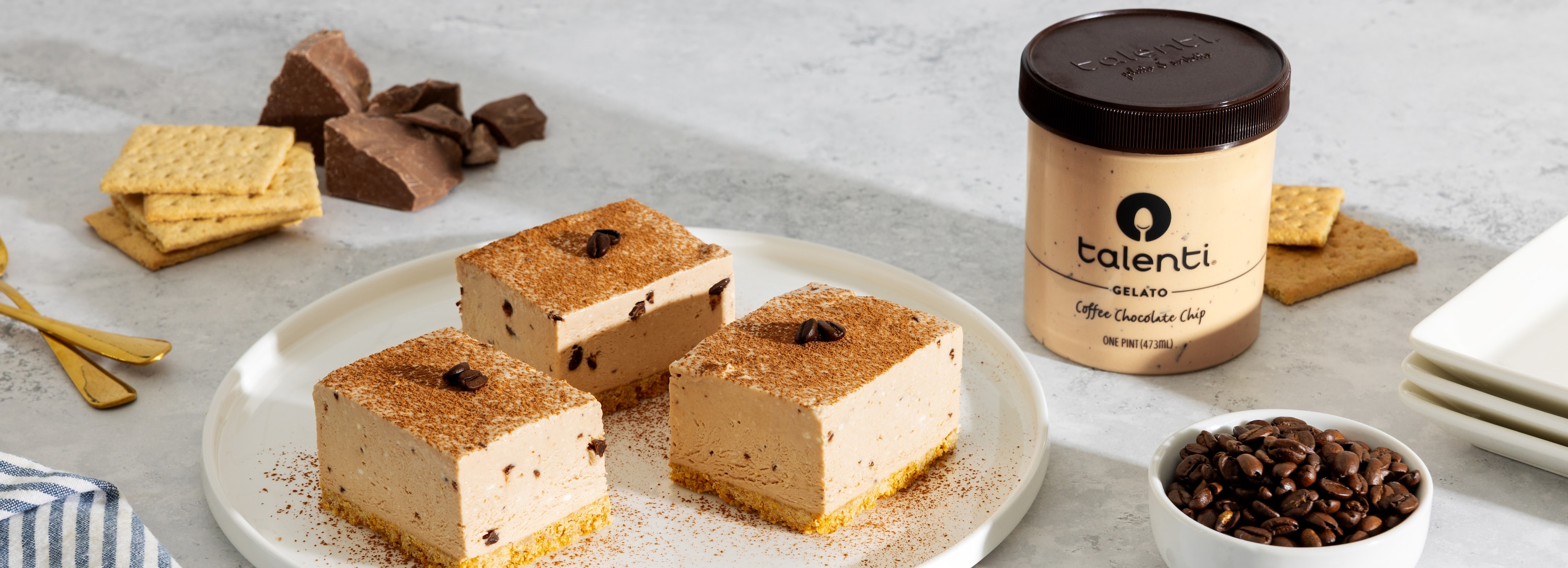 Coffee Chocolate Chip Cheesecake Bars