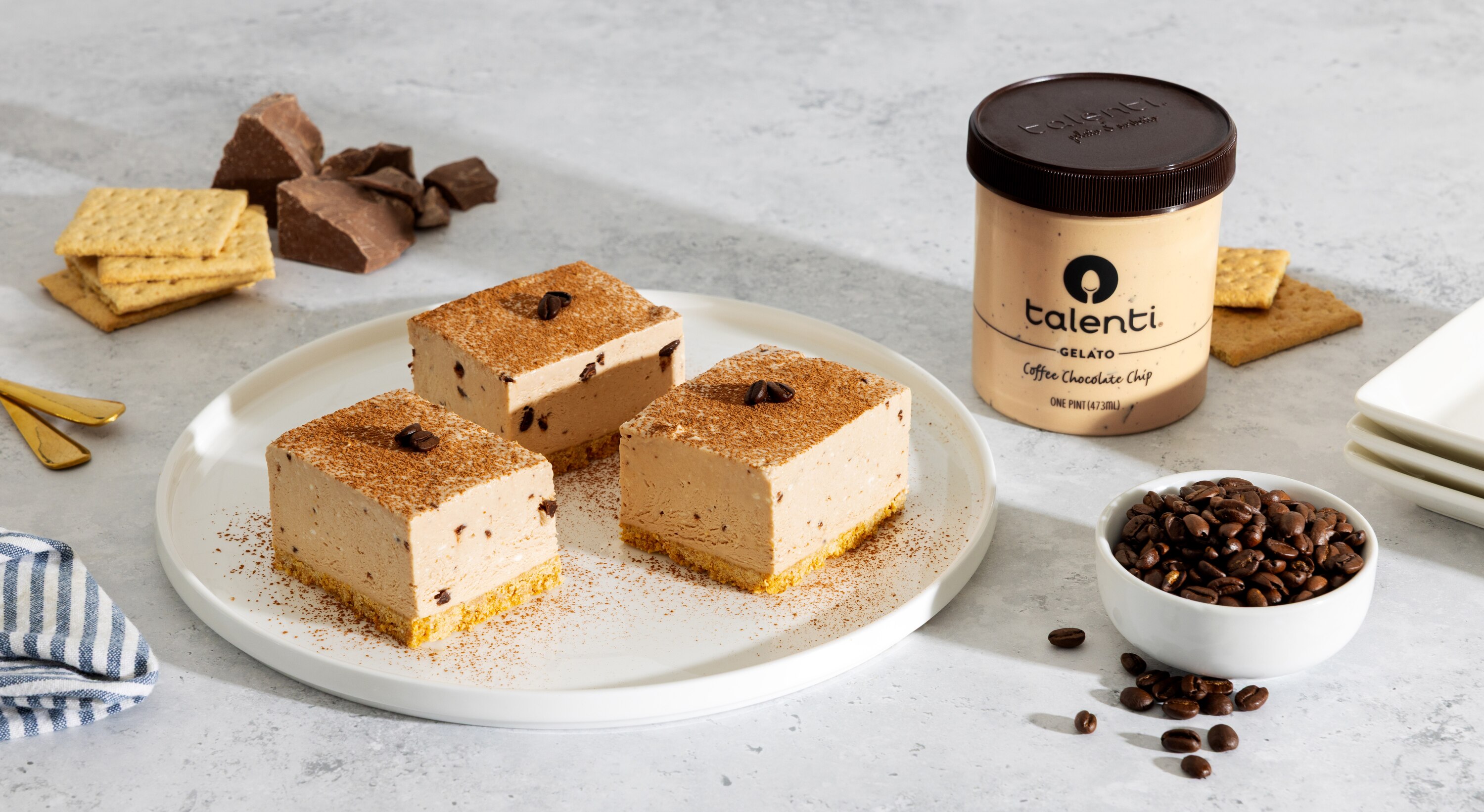 Coffee Chocolate Chip Cheesecake Bars