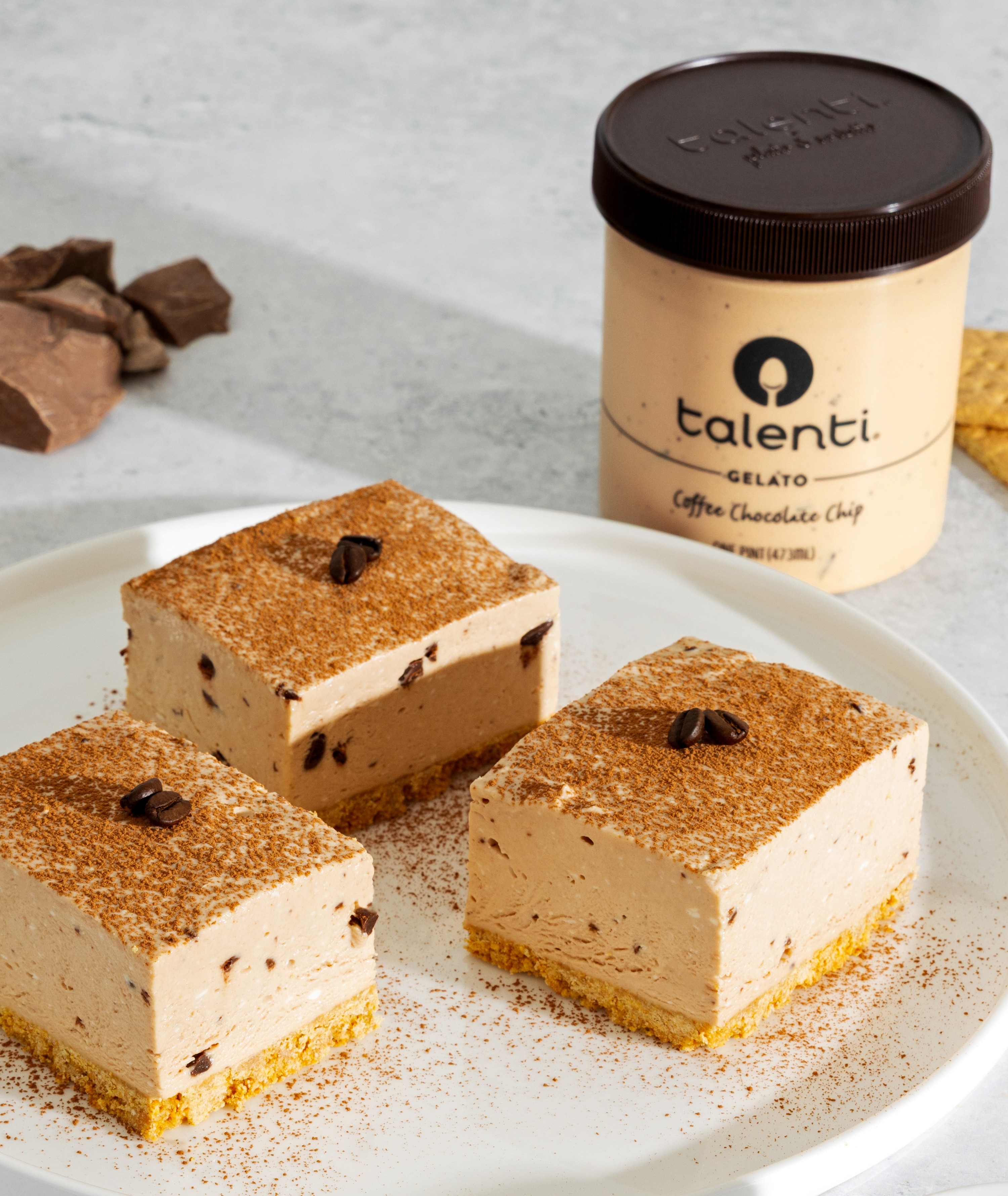 Coffee Chocolate Chip Cheesecake Bars