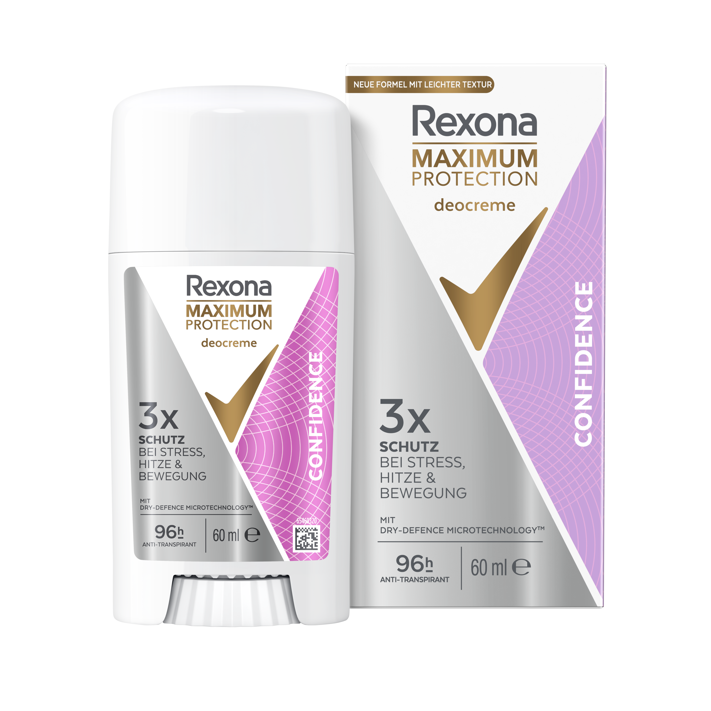Rexona Maximum Protection Confidence Anti-Transpirant Creme 60ml packshot