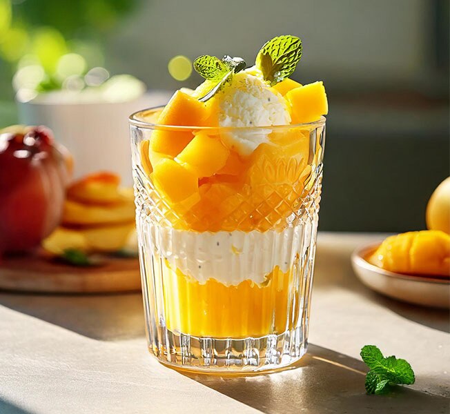 Easy No-Bake Frozen Fruit Sorbet Parfait