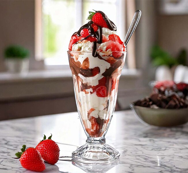 Easy No-Bake Vanilla Ice Cream Sundae
