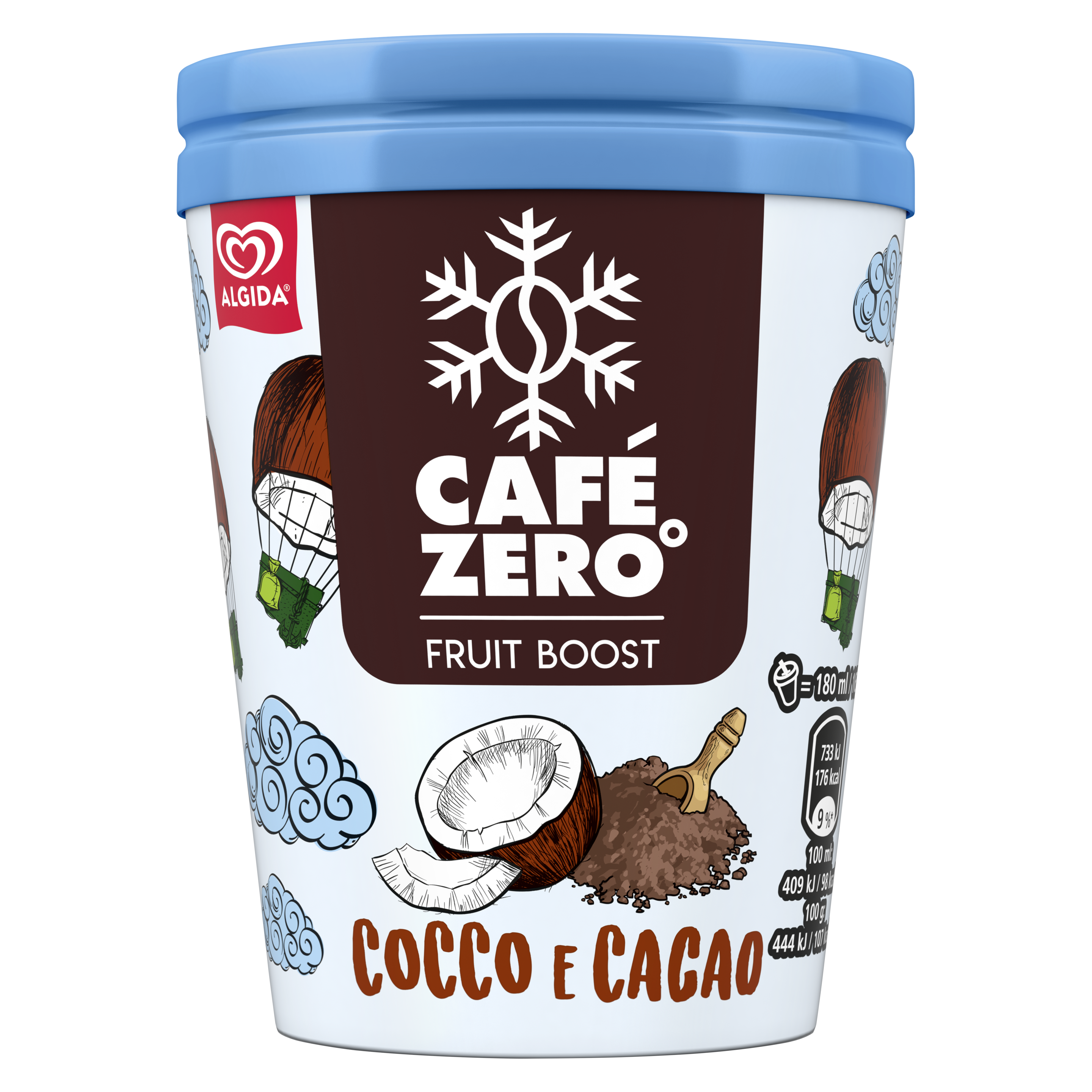 CAFE' ZERO°  COCCO E CACAO packshot