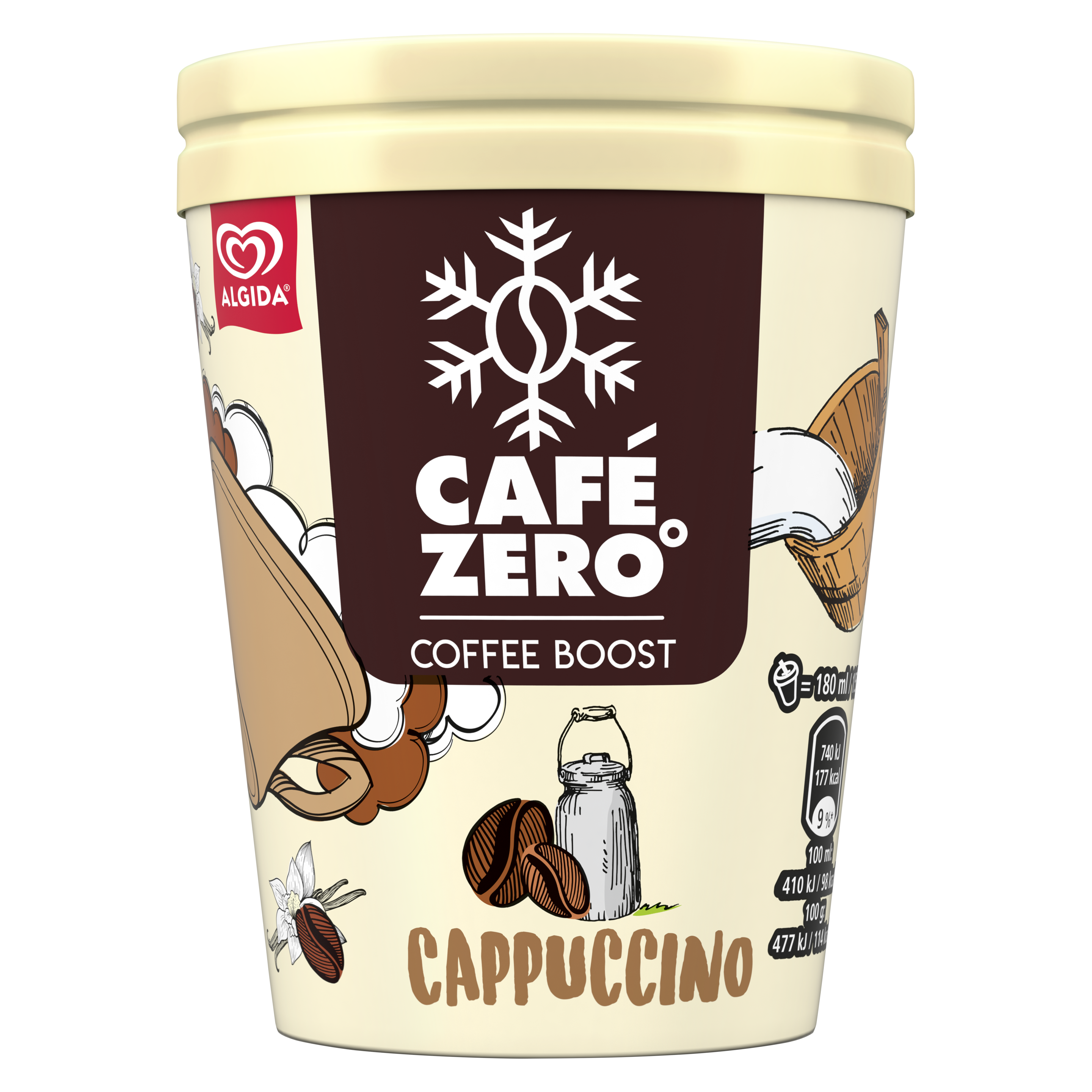 CAFE' ZERO° CAPPUCCINO packshot