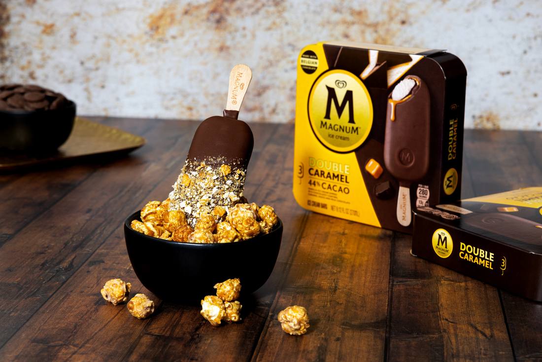 Caramel Corn Ice Cream Bars