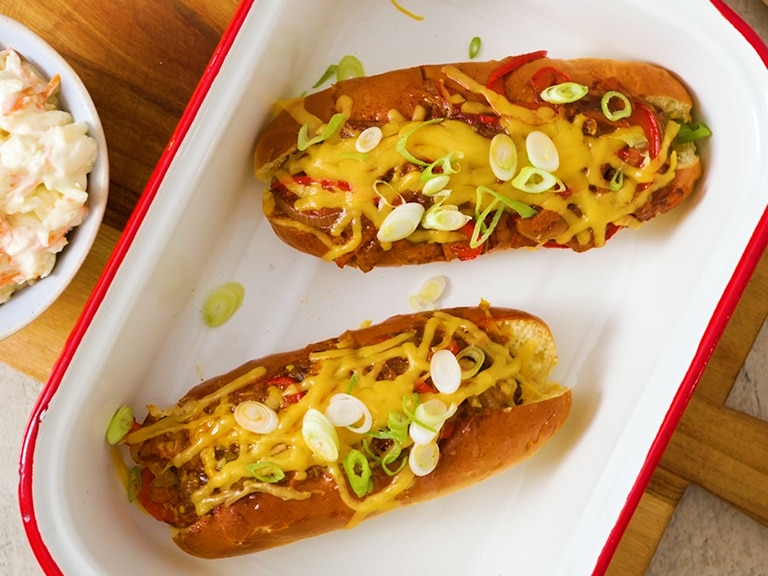 Loaded Chakalaka & Cheese Boerie Rolls