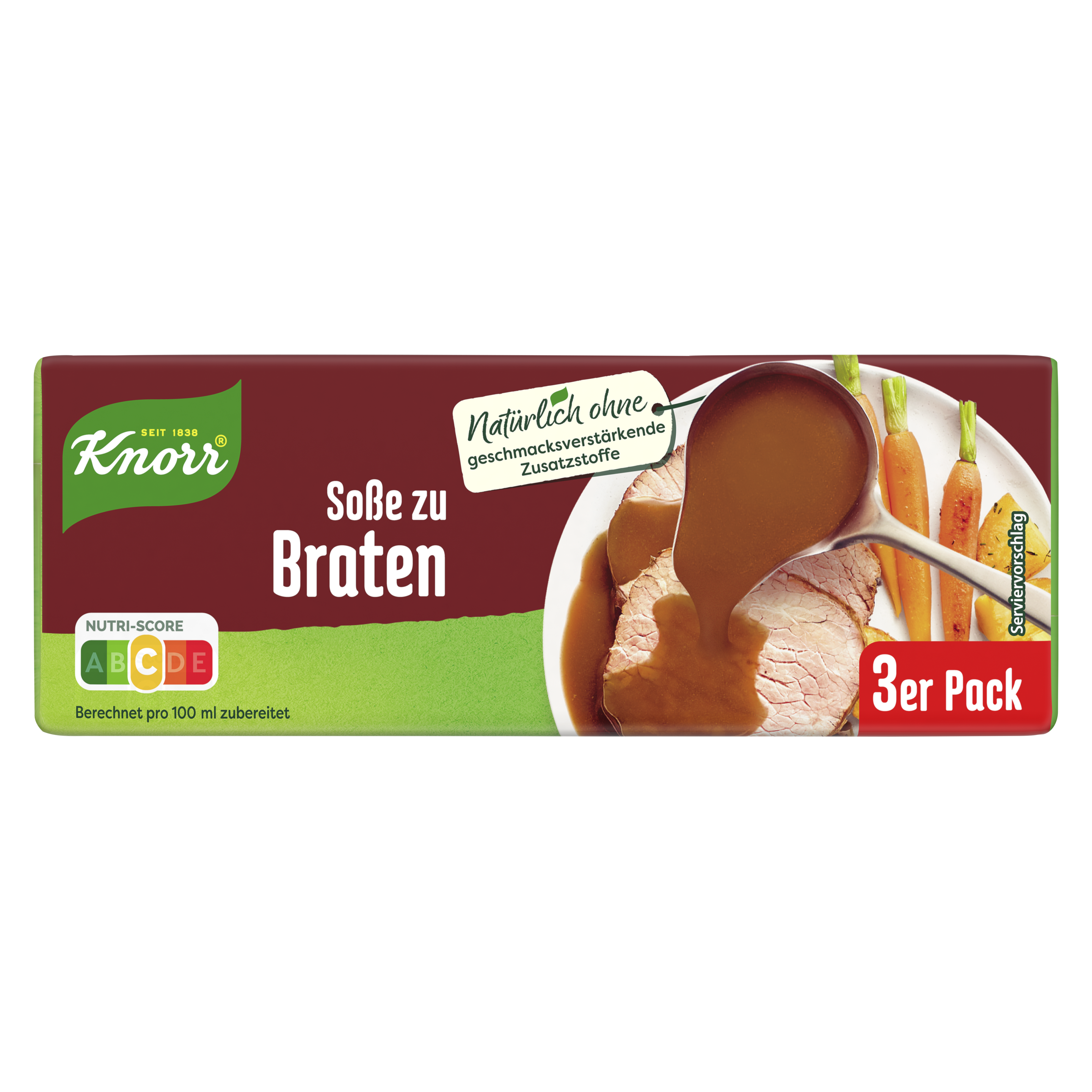 Knorr Soße zu Braten ergibt 3 x 250 ml packshot