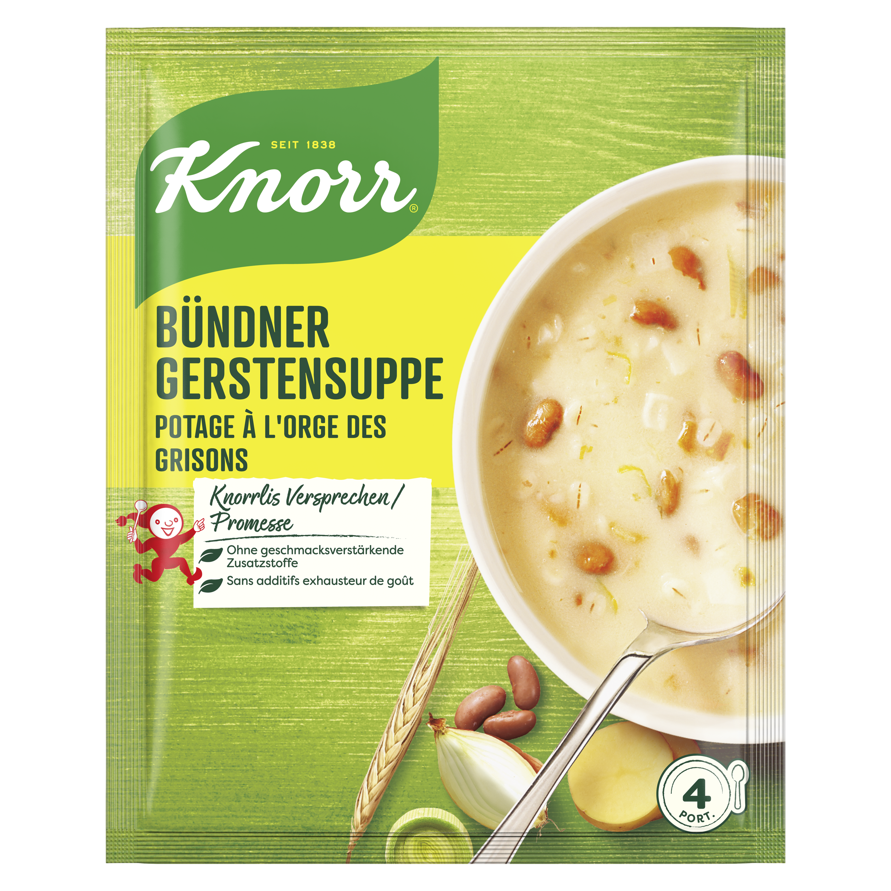 KNORR Bündner Gerstensuppe Beutel 4 Portionen packshot