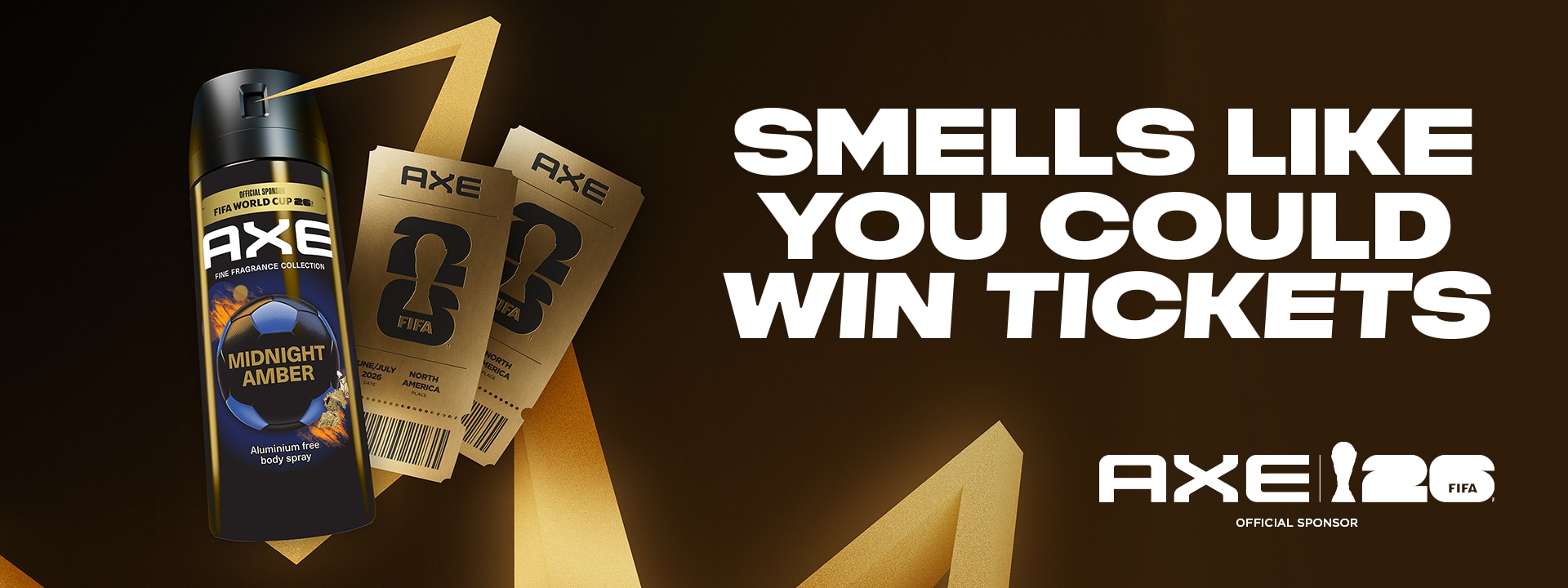 Smells like you could win tickets Axe 2026