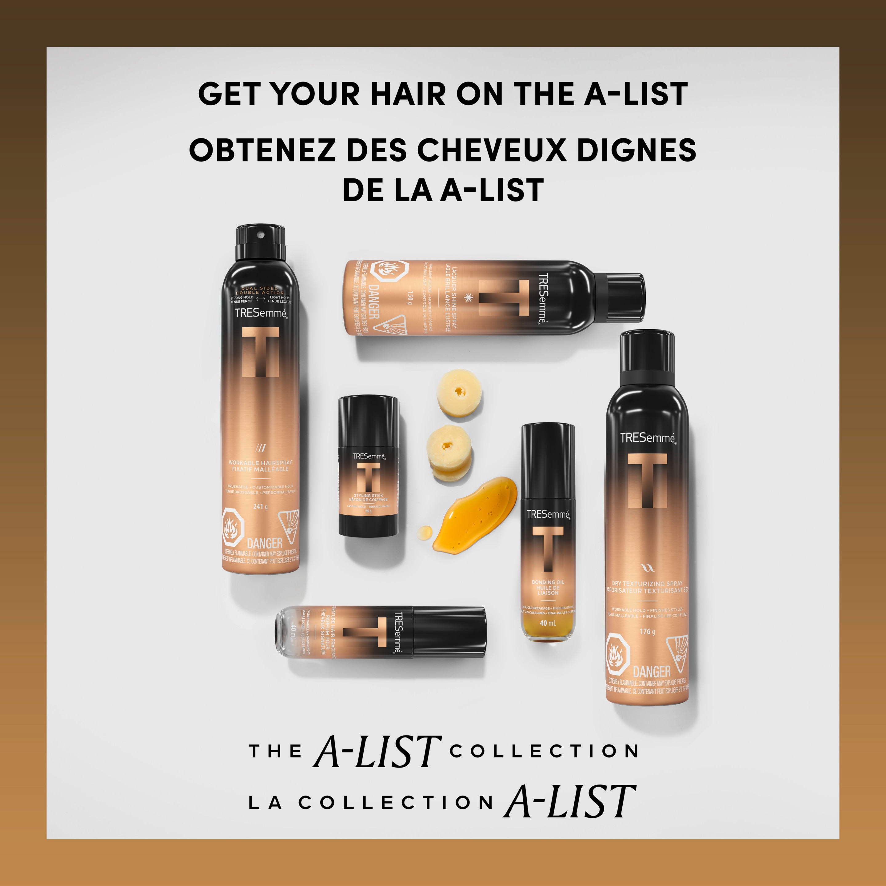 TRESemmé Workable Hairspray for Brushable + Customizable Hold, A-LIST Collection Developed Safe for All Hair Types