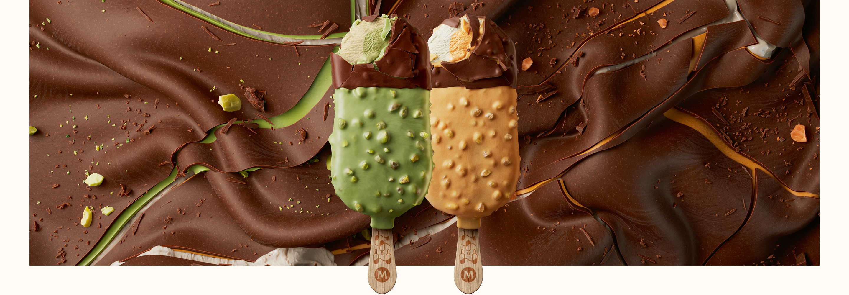 Új Magnum La Pistache és La Peche&nbsp;jégkrémek