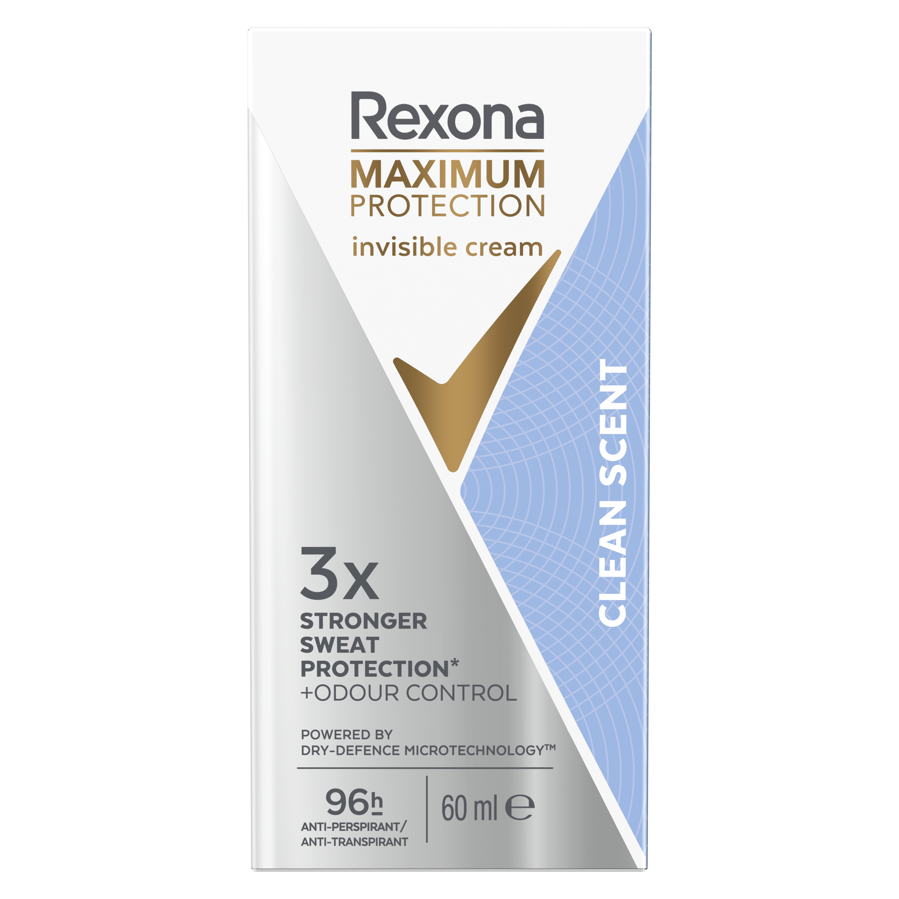 Rexona Clean Scent Maximum Protection Stick Vrouwen 60ml packshot